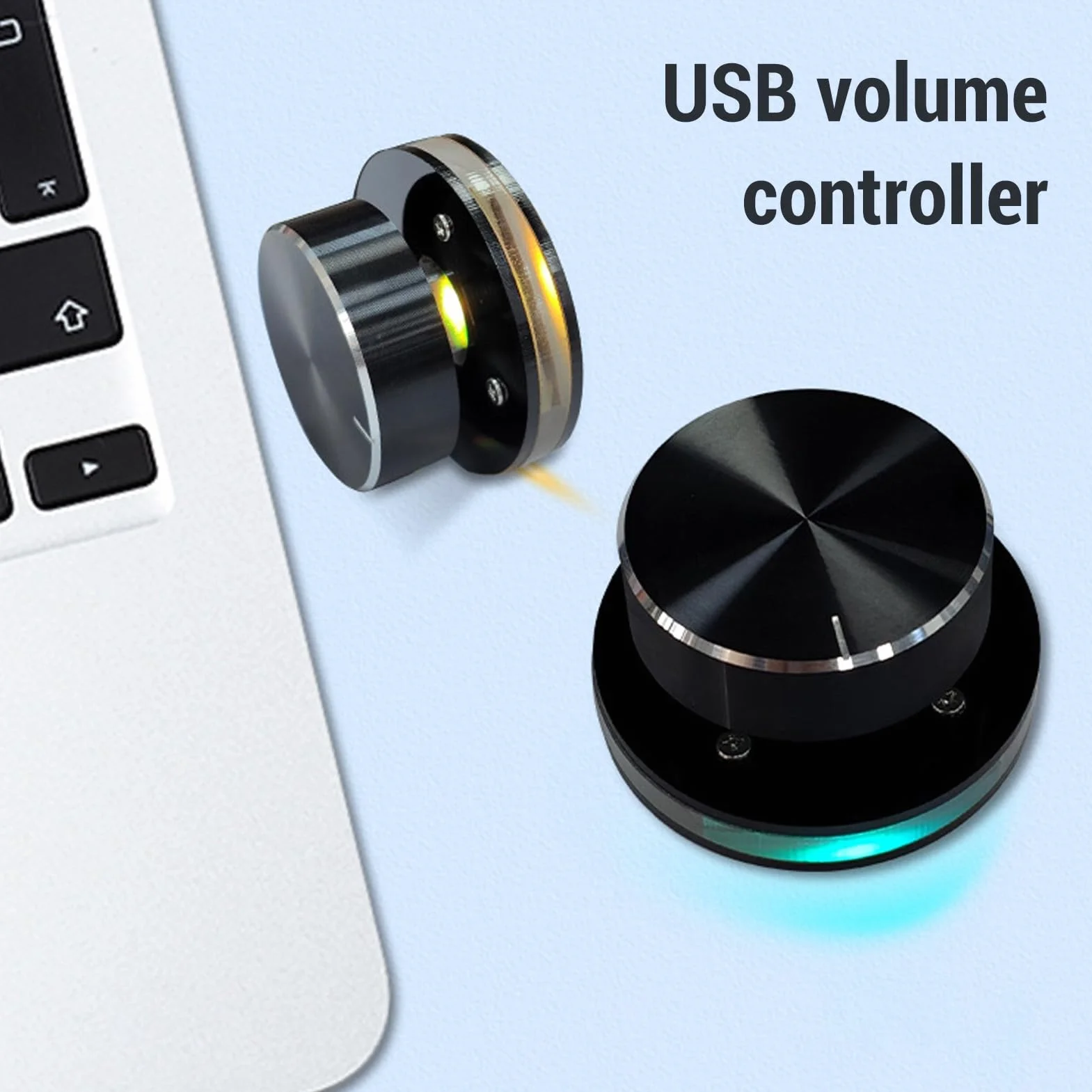 Sterncler Pokrętło Sterowania Głośnością USB z światłem RGB do Komputera Multimedia