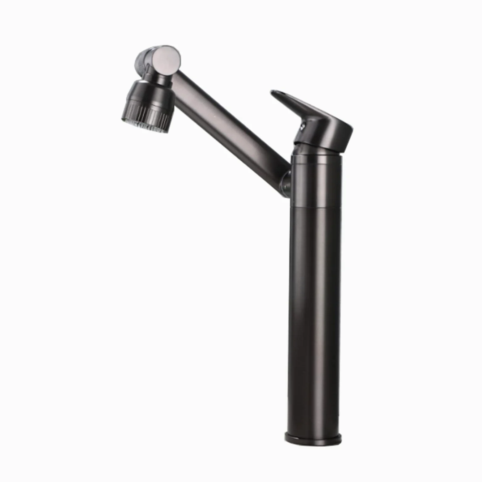 Mosiężna bateria umywalkowa | metal szary do zlewu w łazience: bateria umywalkowa obrotowa 360°(Type B)