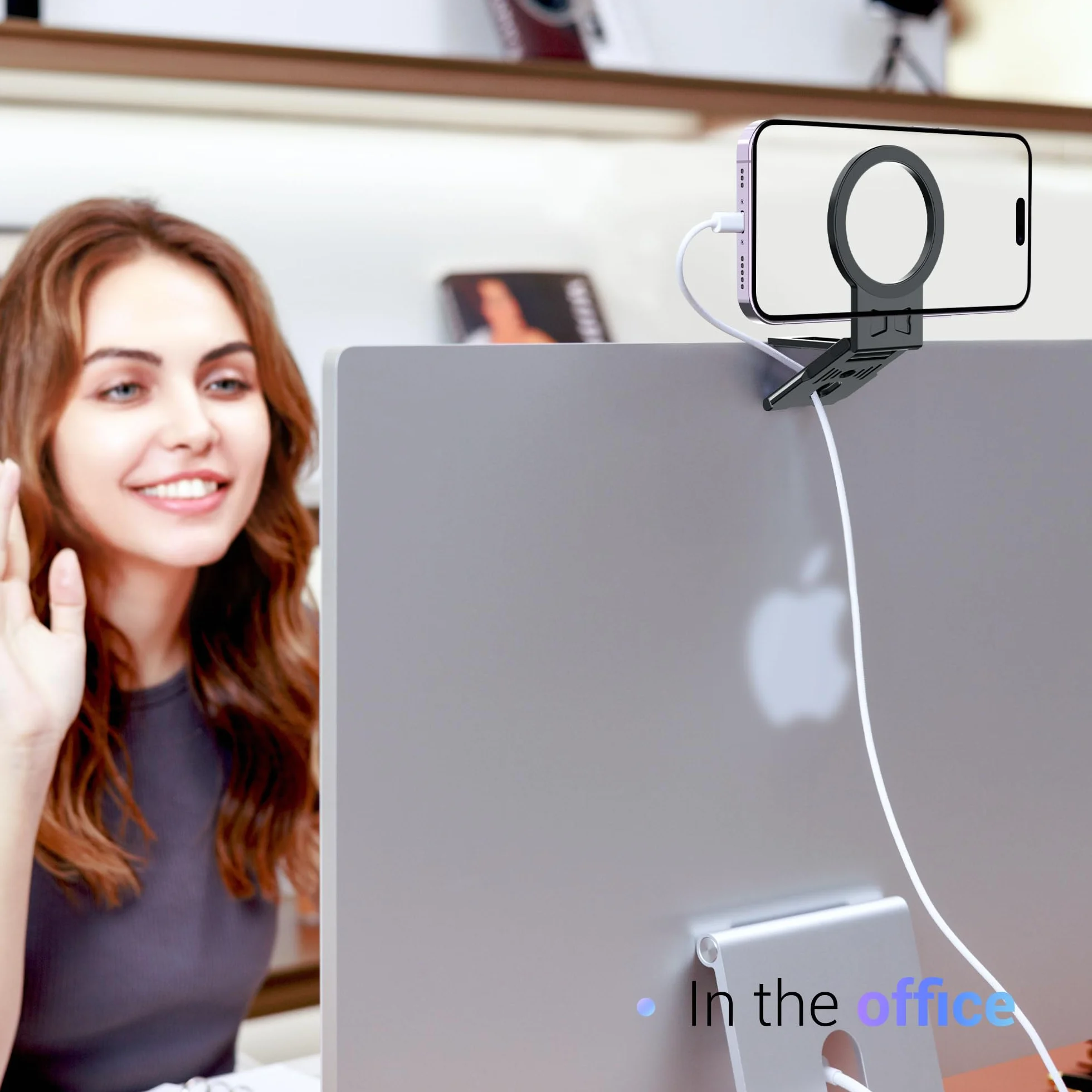 PROfezzion Metal Continuity Camera Mount Magnetyczny uchwyt na telefon dla iMac Studio Display Pro Display XDR iPhone 12-16