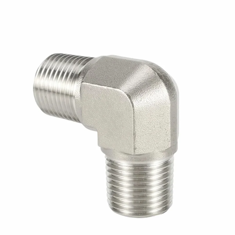 316 stal nierdzewna męski NPT łokieć 1/8 1/4 3/8 1/2 3/4 cala adapter złącza 3000psig 20MPa łącznik rurowy 1 szt. (0,5 cala)