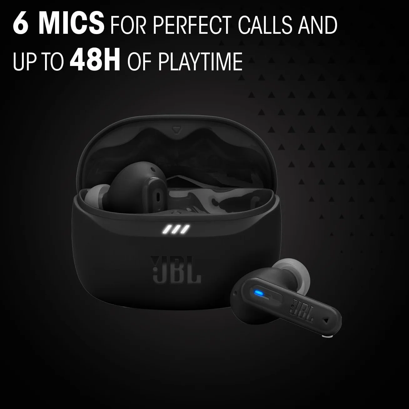 JBL Tune Beam 2 Bezprzewodowe Słuchawki Douszne Bluetooth Redukcja Szumów 48 H IP54 Czarne