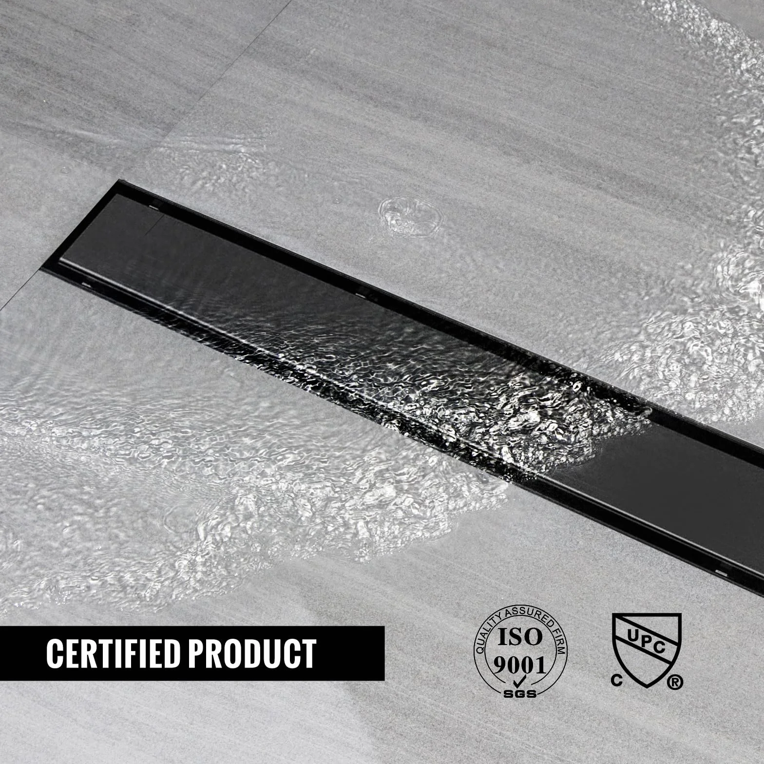 Rynna prysznicowa Black 70 cm