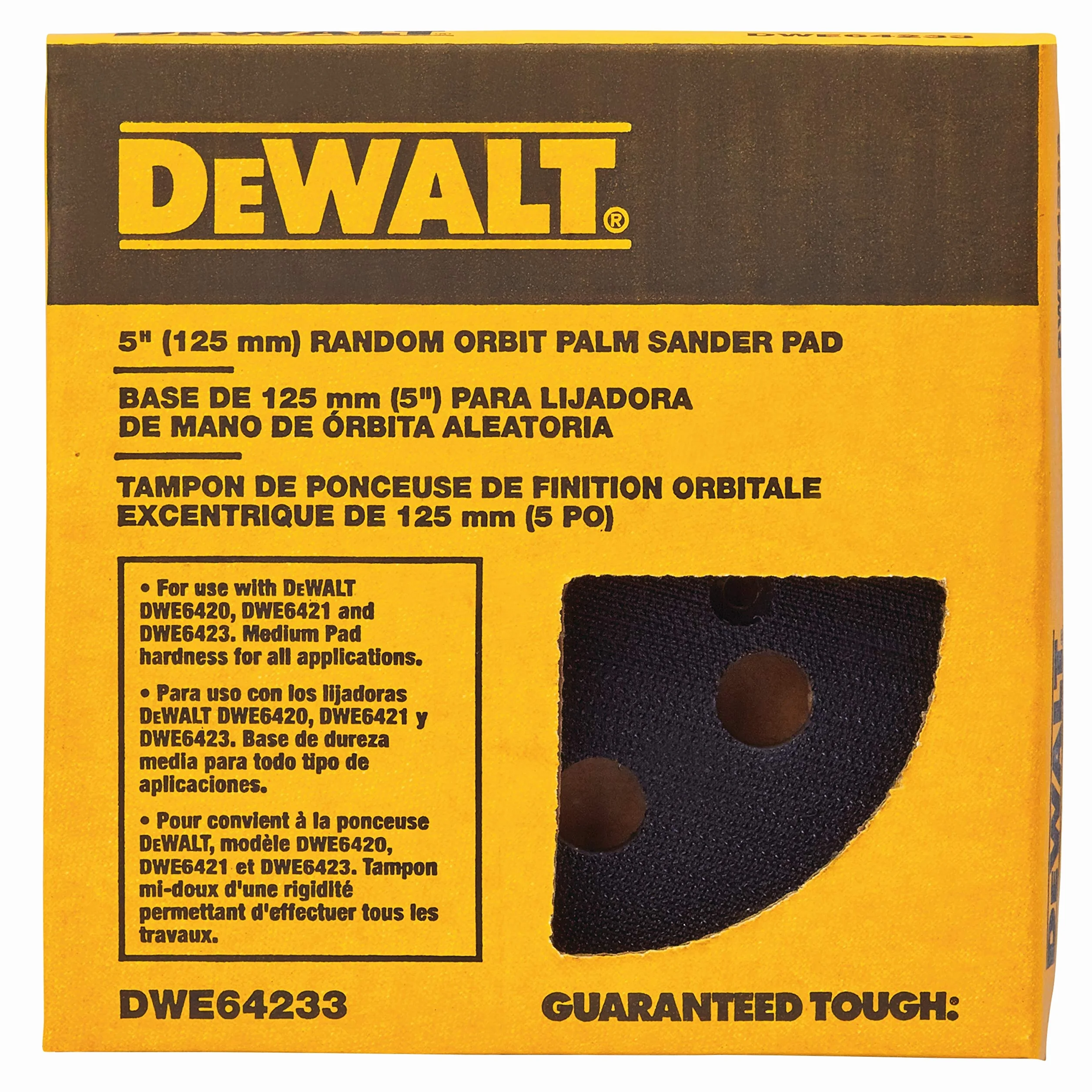 DEWALT Dysk do szlifierek kątowych, na rzep, 12,7 cm, 8 otworów (DWE64233)