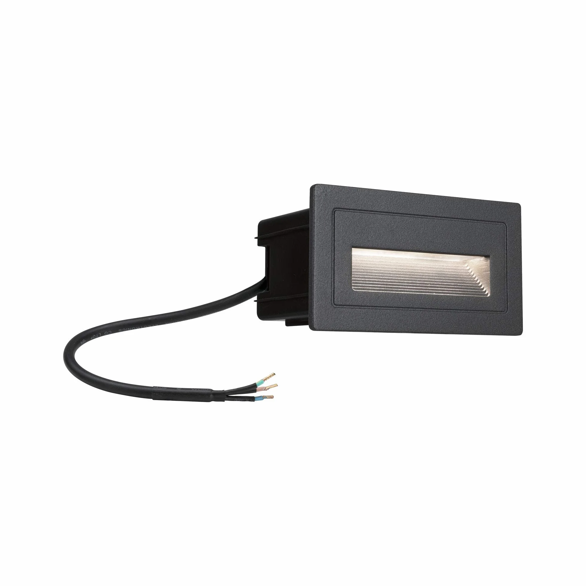 Paulmann 94383 LED oprawa zewnętrzna oprawa wpuszczana w ścianę zewn. Long IP65 103x58mm czworok. w kompl. 1x4 W czarna lampa zewn. aluminium 3000 K