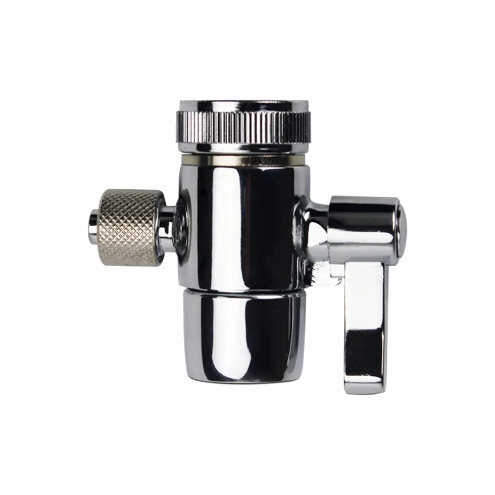 1-drożny 1/4 cala OD chromowany zawór przełączający do blatu roboczego, filtr wody, filtr odwróconej osmozy, adapter do węża