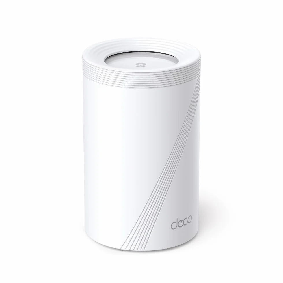 TP-Link Deco BE65 (1-Pack), Mesh Router WiFi 7 BE9300, Trójzakresowy 2.4GHz/5GHz/6GHz, 4× Porty 2.5G, AI do bezproblemowego roamingu, Niskie opóźnienia, HomeShield, Współpracuje z Alexa, Biały