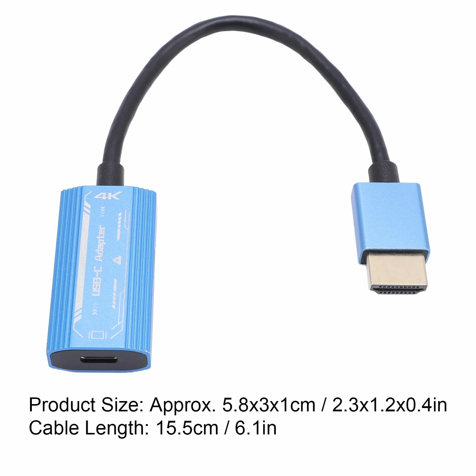 HDMI do Adaptera USB C 4K 60Hz PD 100W dla Okularów AR, Laptopa, Projektory USB C, Plug and Play Glaw Aluminium Dwukierunkowy Konwerter