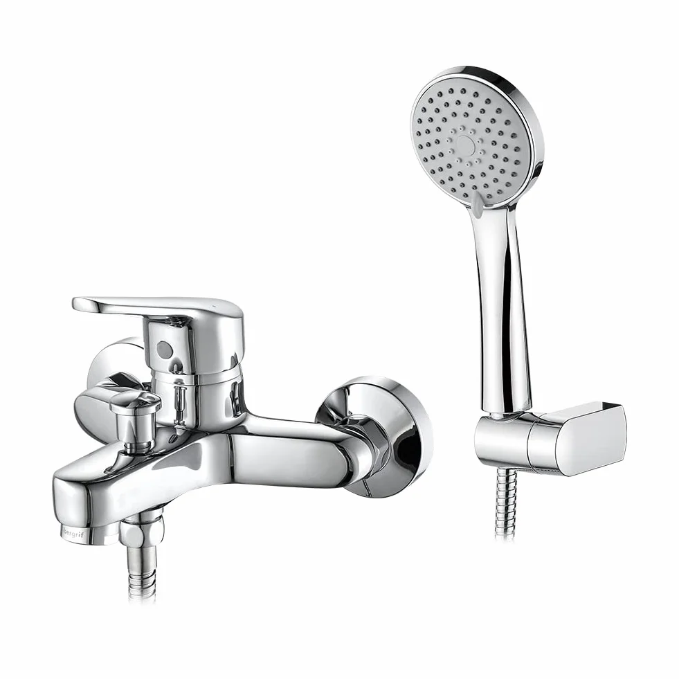 Ibergrif Rome - Stuknij do wanny, łazienkę-prysznic Mixer Pojedyncze do montażu ściennego, Chrome