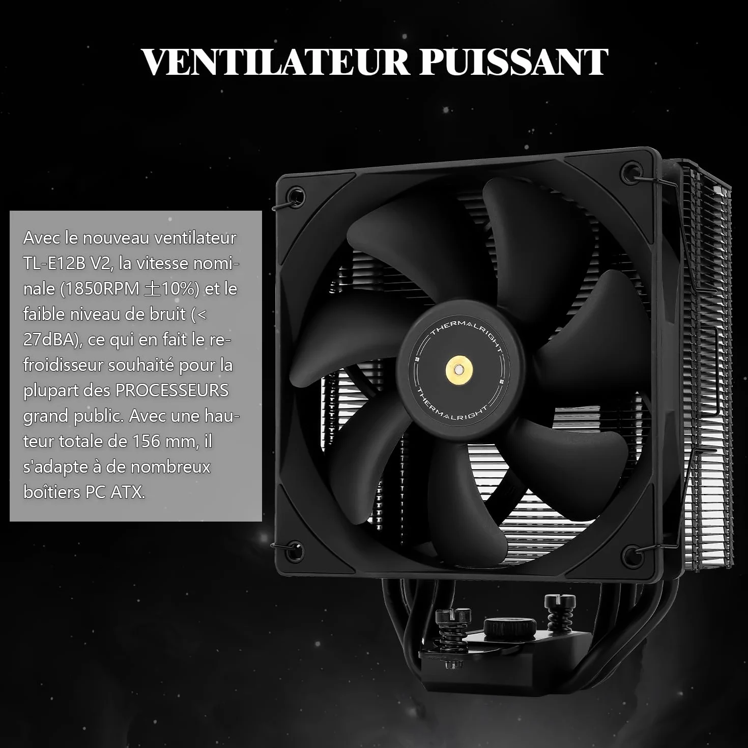 Thermalright Assassin Spirit 120 EVO DARK CPU chłodnica powietrza 4×6mm HeatPipes TL-E12B V2 PWM wentylator 156mm Intel 1700/115X/1200/1851 AMD AM4 AM5