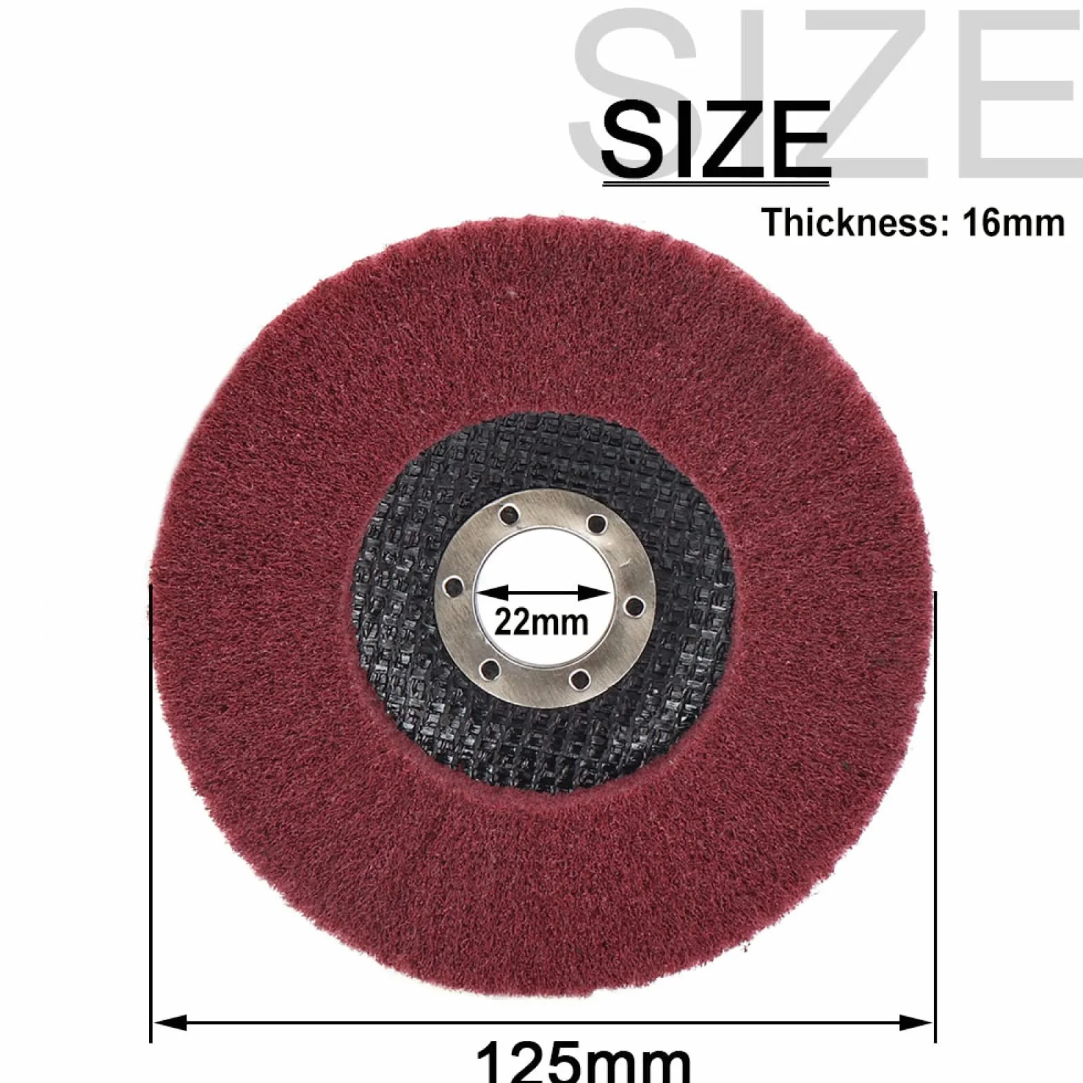 125 mm nylonowa tarcza polerska z włókna, 5-calowa Scoupad włókniny