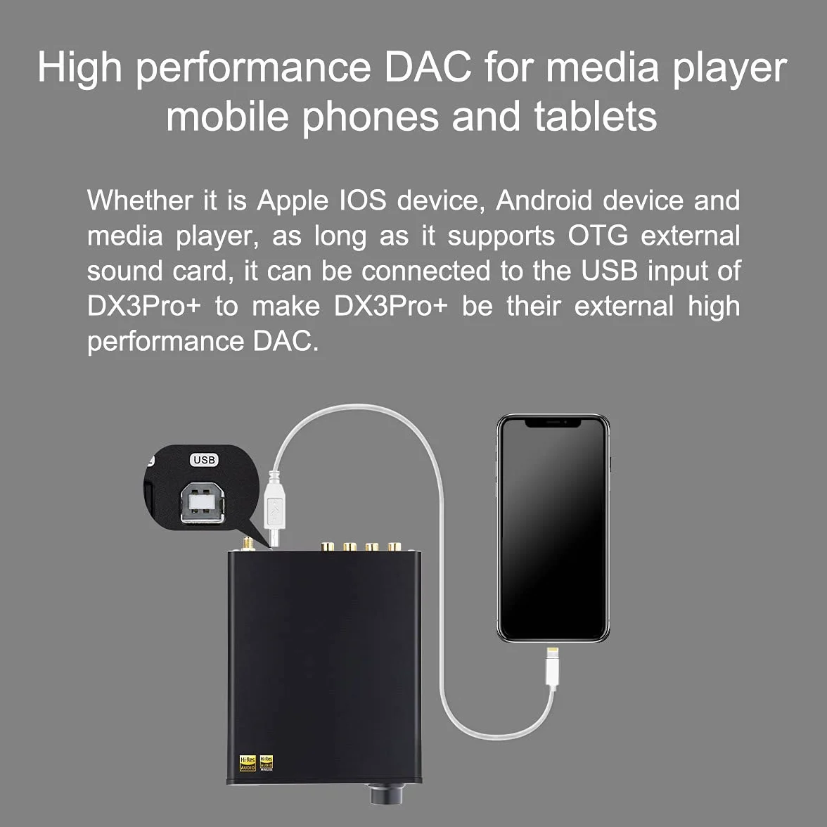 TOPPING DX3 Pro+ Bluetooth 5.0 Wzmacniacz Słuchawkowy DAC DSD512 Ldac Niskoszumowy Czarny
