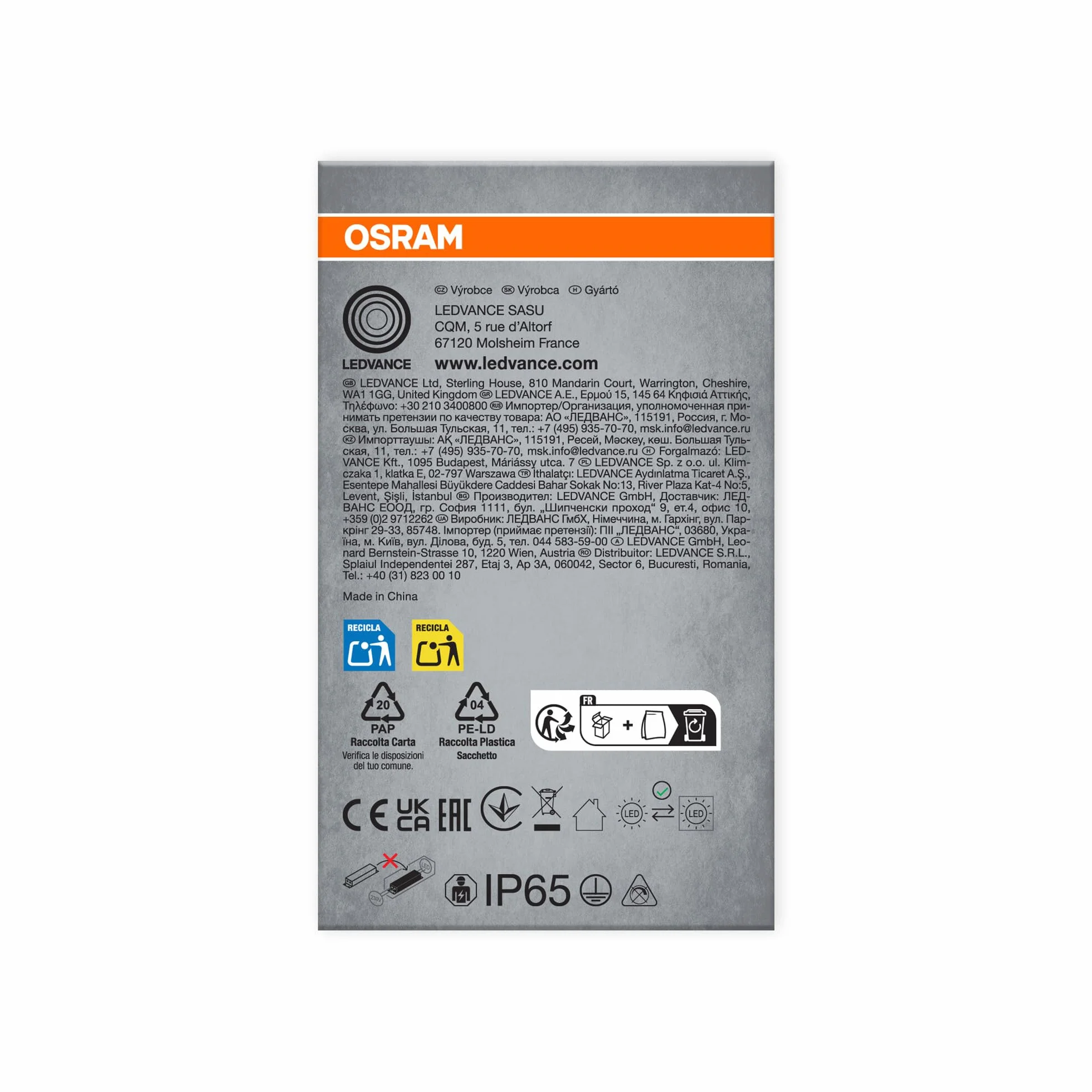 OSRAM Oprawa wodoodporna Submarine LED, 1x15W, neutralna biel 4000K, 1700lm, IP65, pyłoszczelna i odporna na zachlapanie, do piwnic i garaży