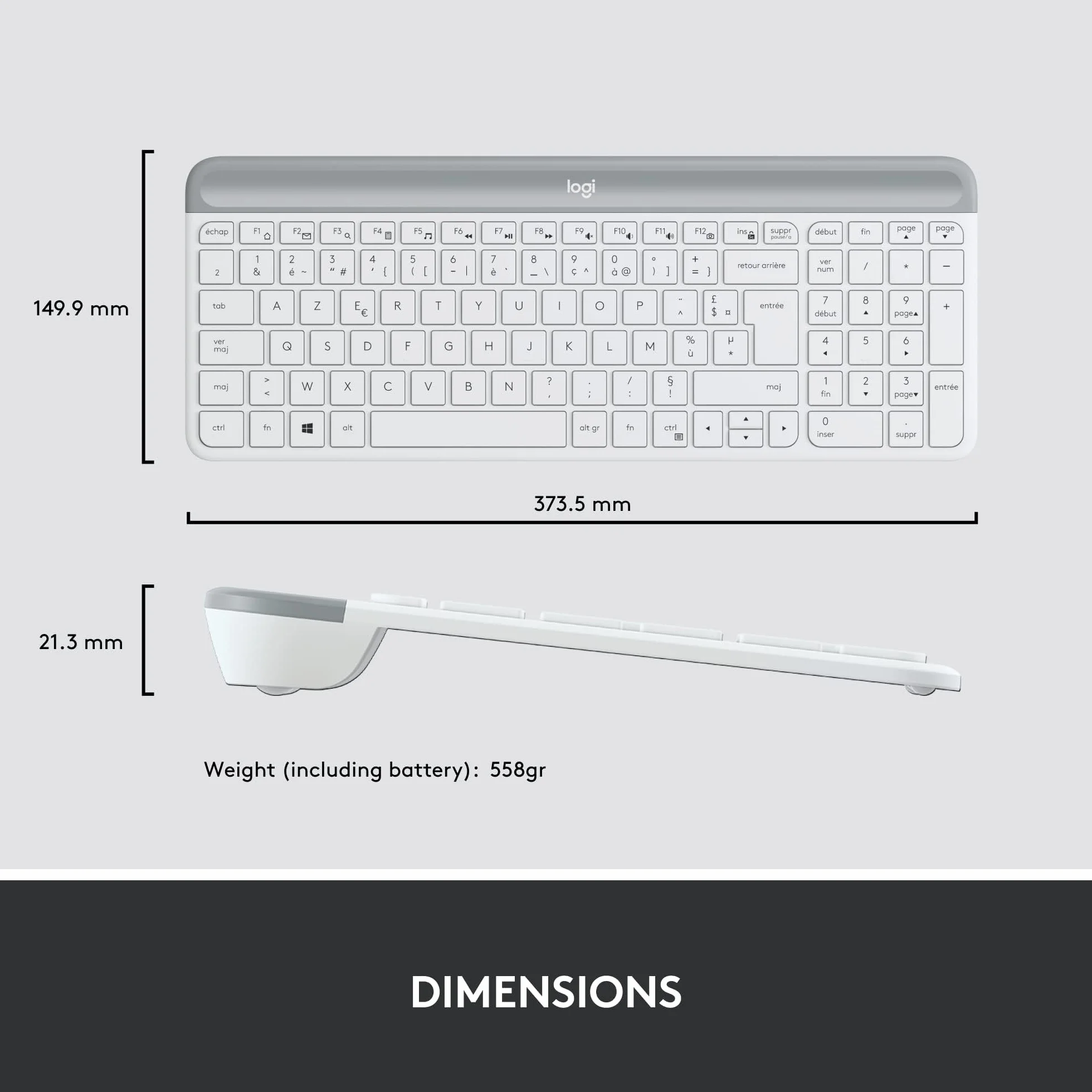 Logitech MK470 Slim Bezprzewodowa klawiatura i mysz Combo FRA AZERTY