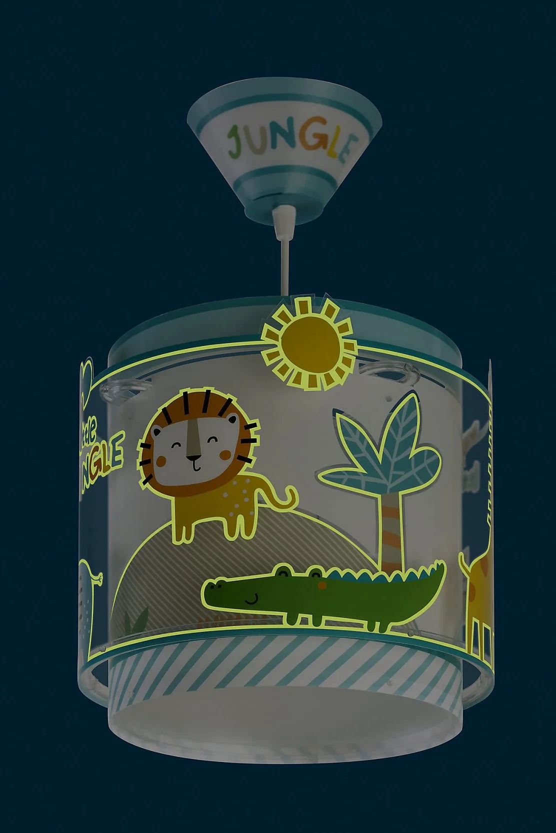 Dziecięca lampa sufitowa wisząca Dalber My Little Animals Jungle, 60 W, wielokolorowa, 76112