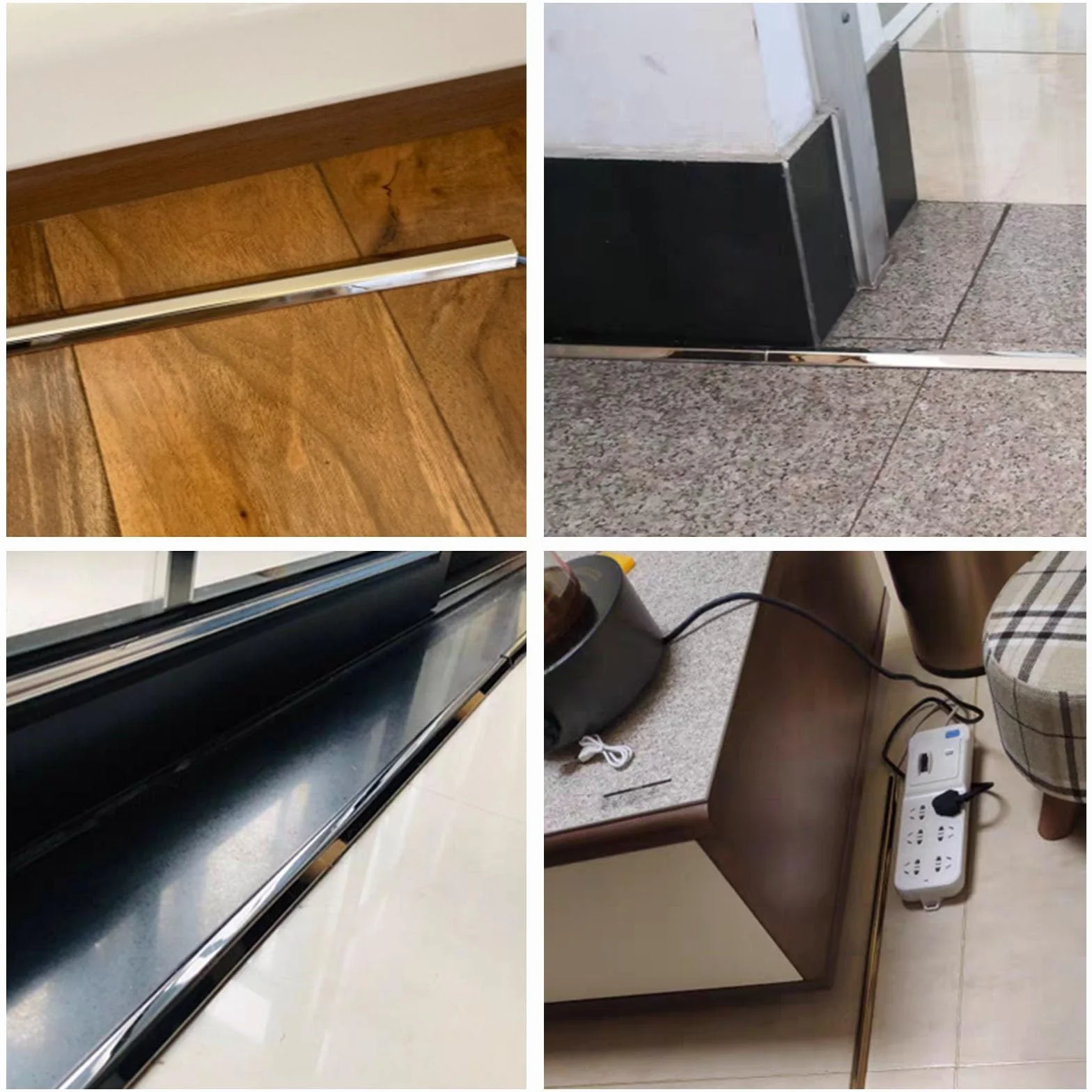 Osłona kabla na kable na podłogę, drewno ziarniste organizator do zarządzania kablami/metalowe osłony na kable do przewodów komputerowych pod biurkiem, kable Ethernet (Colo
