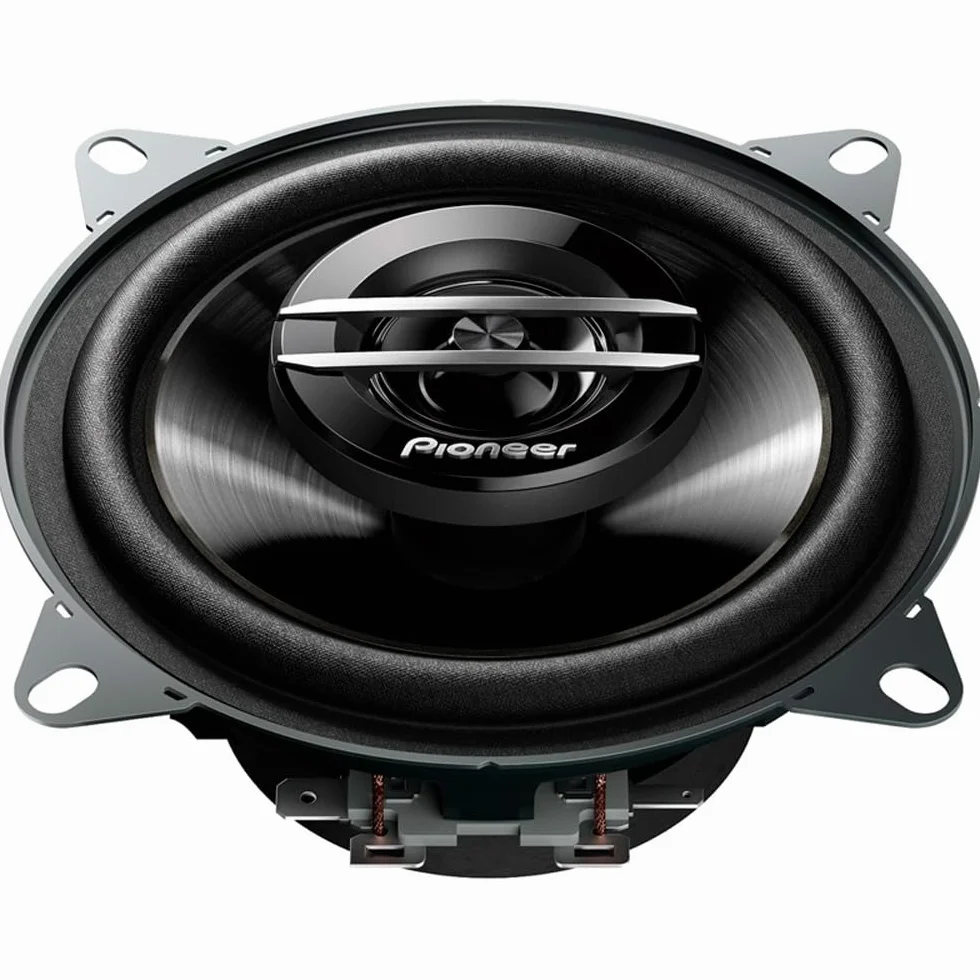 Pioneer TS-G1020F 2-drożny głośnik współosiowy do samochodów (210 W), 10 cm, mocny dźwięk, membrana IMPP zapewnia optymalny bas, moc znamionowa 30 W, głębokość zabudowy 43 mm, czarny, 2 głośniki