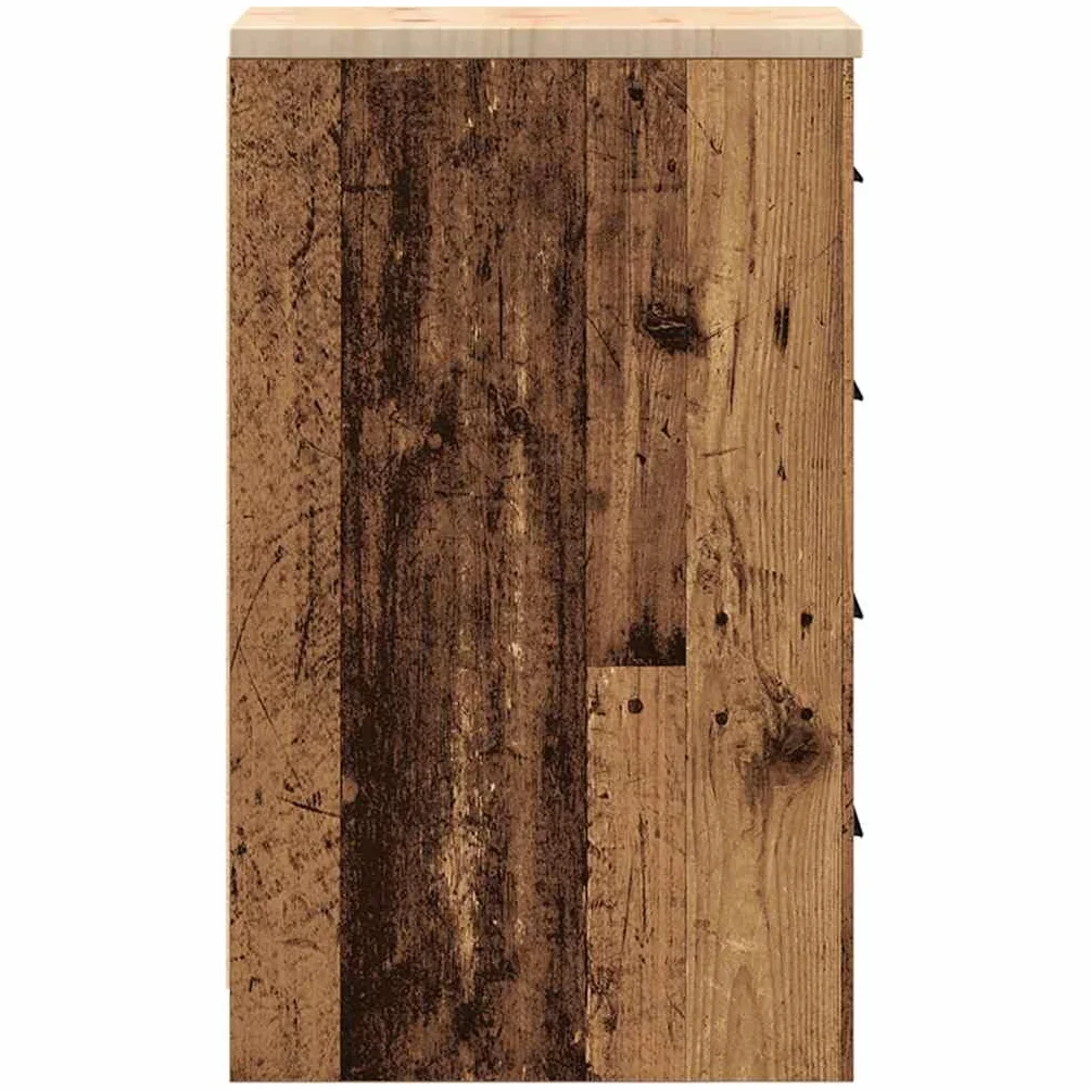 vidaXL Garażowa szafka do przechowywania Stare drewno 30x51x85 cm