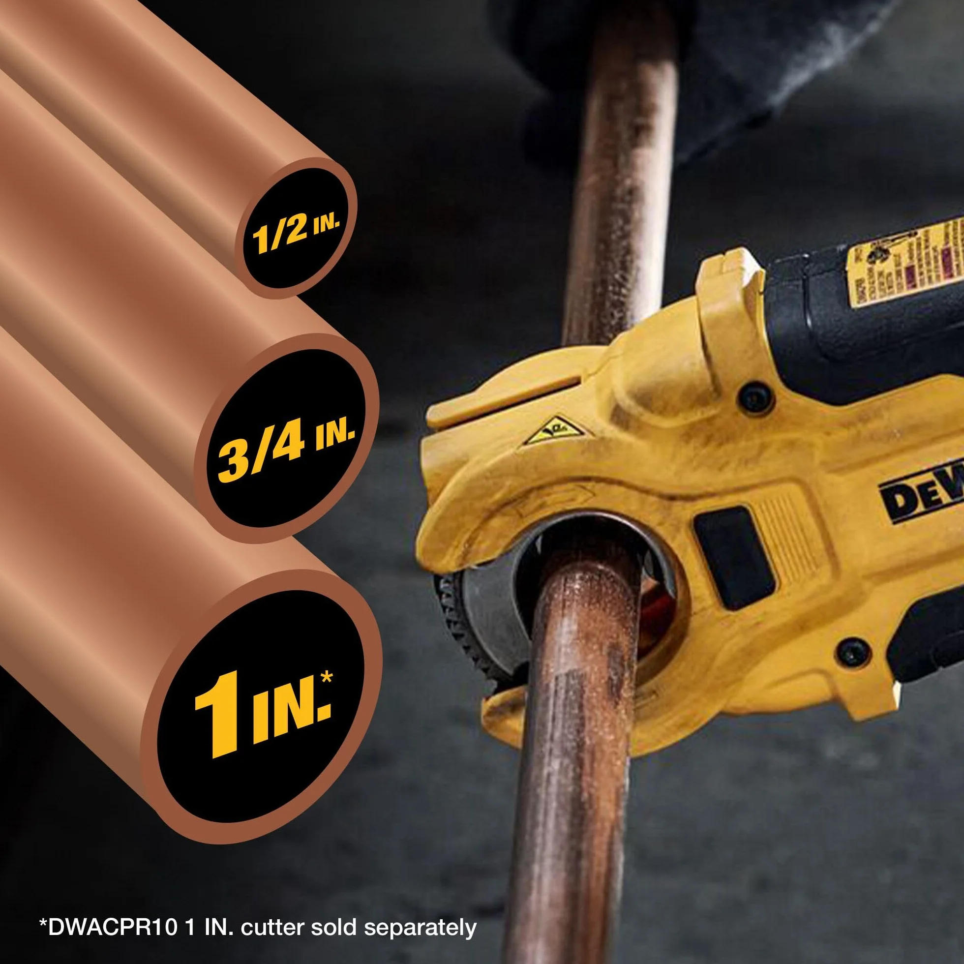 DEWALT IMPACT CONNECT obcinak do rur miedzianych, mocowanie wkrętarki udarowej, obcinacz do rur (DWACPRIR)