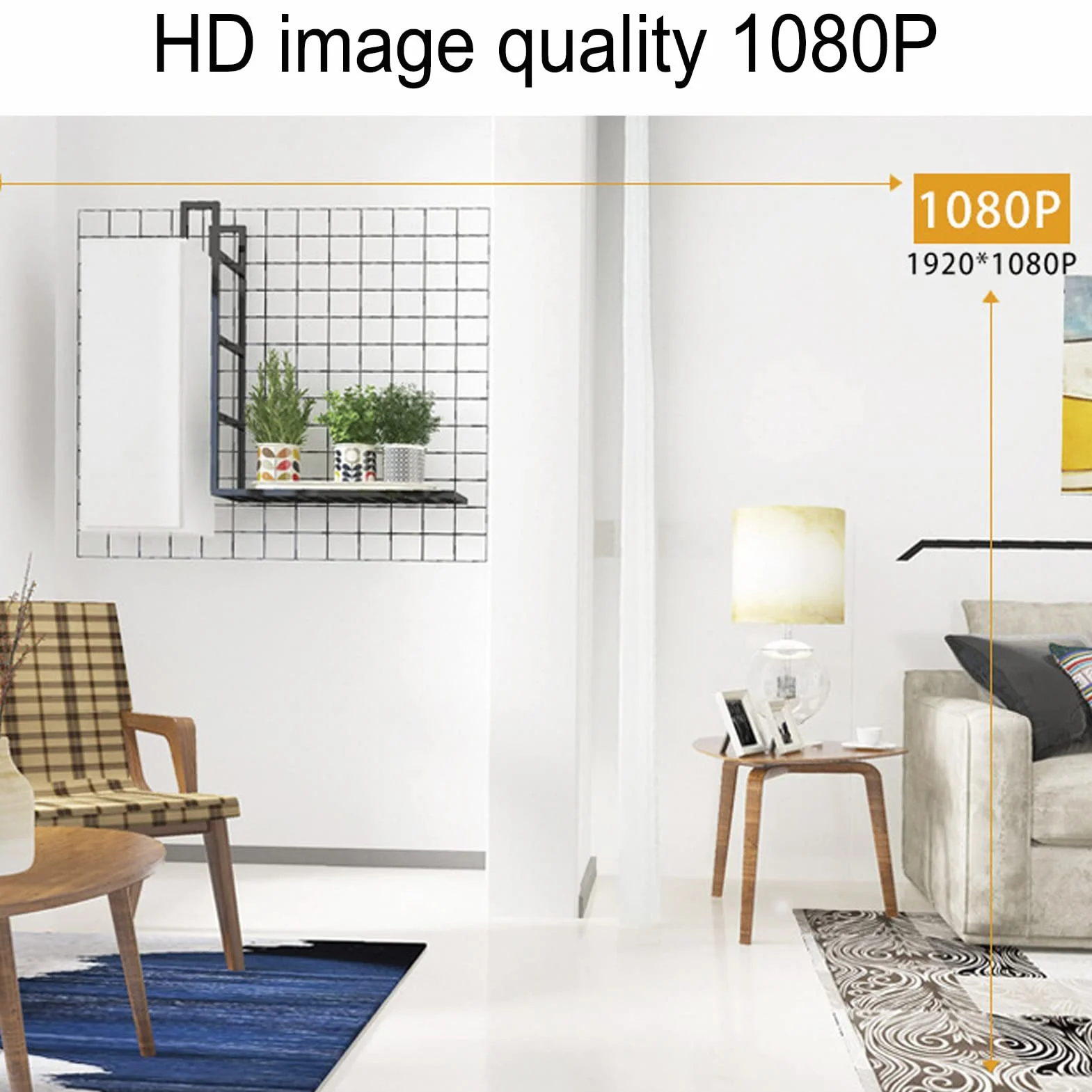Mini Kamera Bezpieczeństwa WiFi 150° Szerokokątny Noktowizor z Uchwytem Magnetycznym Wykrywanie Ruchu