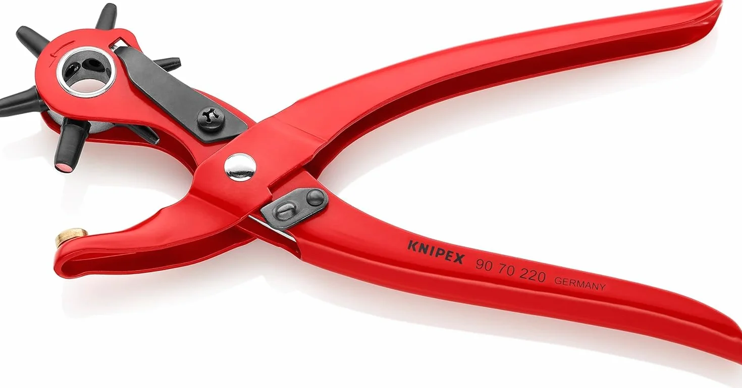 KNIPEX Szczypce obrotowe do otworów malowane proszkowo, czerwone 220 mm, 90 70 220