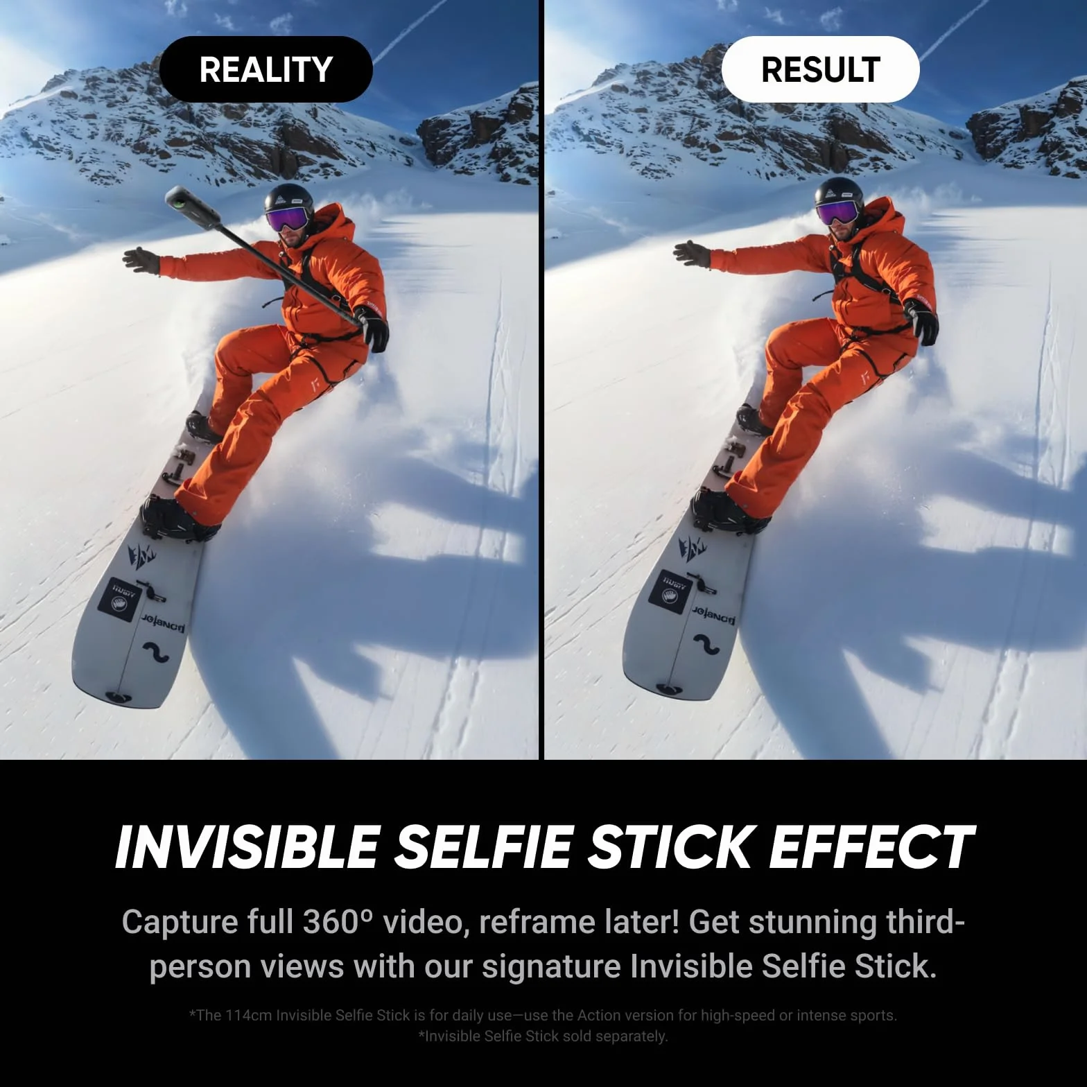 Insta360 X5 - Wodoodporna kamera sportowa 8K 360°, wiodące słabe światło, niewidoczny efekt selfie, wytrzymały i wymienny obiektyw, 3-godzinna bateria, wbudowana ochrona przed wiatrem, stabilizacja