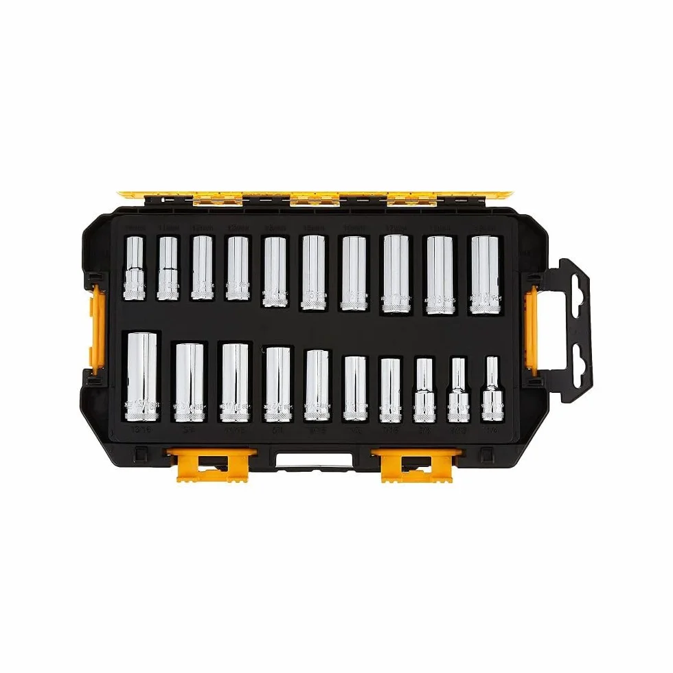 DEWALT DWMT73812 zestaw narzędzi z zestawem głębokich nasadek, napęd 3/8", 20 sztuk