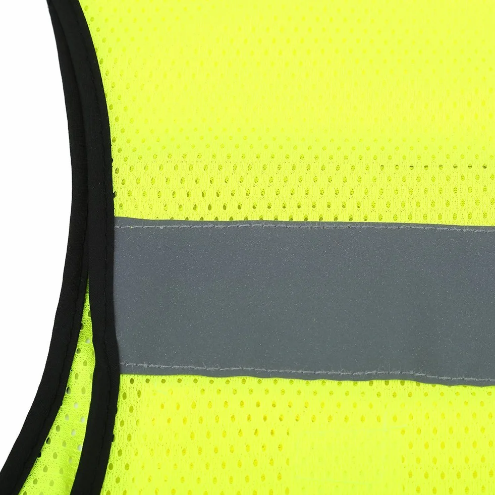 Yosoo Odblaskowa kamizelka bezpieczeństwa, ultra cienka i oddychająca, wysoka widoczność, do jazdy na motocyklu, rowerze, biegania, joggingu, pracowników., Limonka, Pomarańczowy, Żółty, M