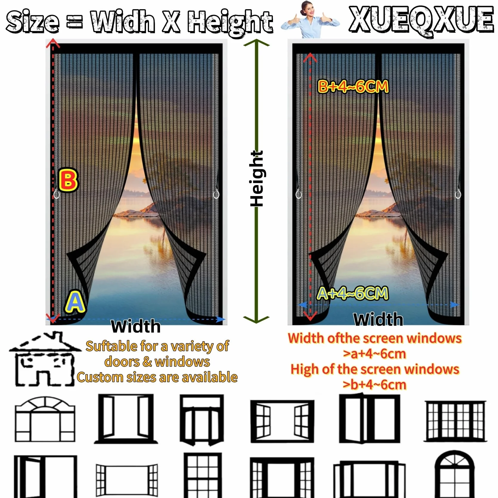 Moskitiery Do Drzwi 94 x 190 cm Silne Magnesy, Montaż Bez Wiercenia, Zamyka Się Automatycznie, Chroni Przed Muchami I Owadami Siatki Przeciw Owadom Do Balkonowych I Sypialni, Czarny