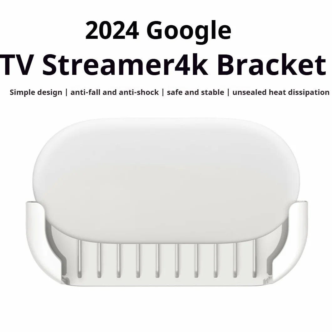 Wspornik chłodzący dekodera telewizyjnego do 2024 Google TV Streamer 4K odporny na upadki, amortyzujący wstrząsy, nieuszczelniony, 2024, akcesoria do montażu na telewizorze