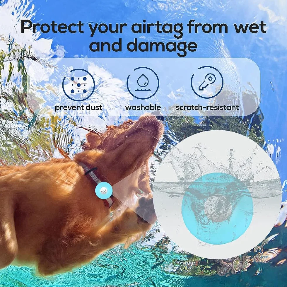 Etui ochronne kompatybilne z Apple Airtag Pet Obroża z silikonu, etui ochronne chroniące przed zgubieniem, kompatybilne z obrożą dla psa, tornistra szkolnego