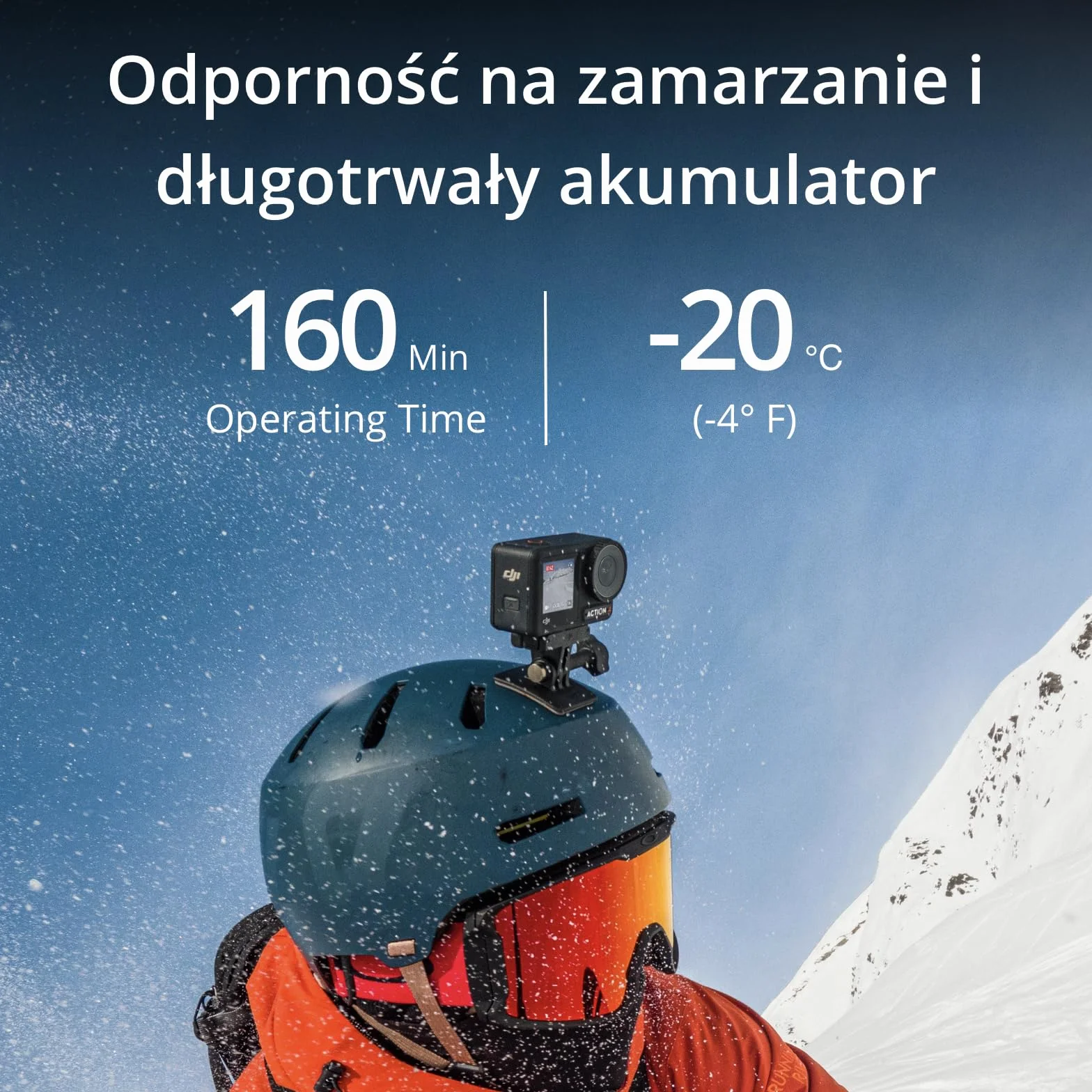 DJI Osmo Action 4 Adventure Combo - wodoodporna kamera 4K/120 fps z czujnikiem 1/1,3 cala, ultraszerokim, 155º FOV, do 7,5 godz. z 3 dodatkowymi akumulatorami do vlogowania