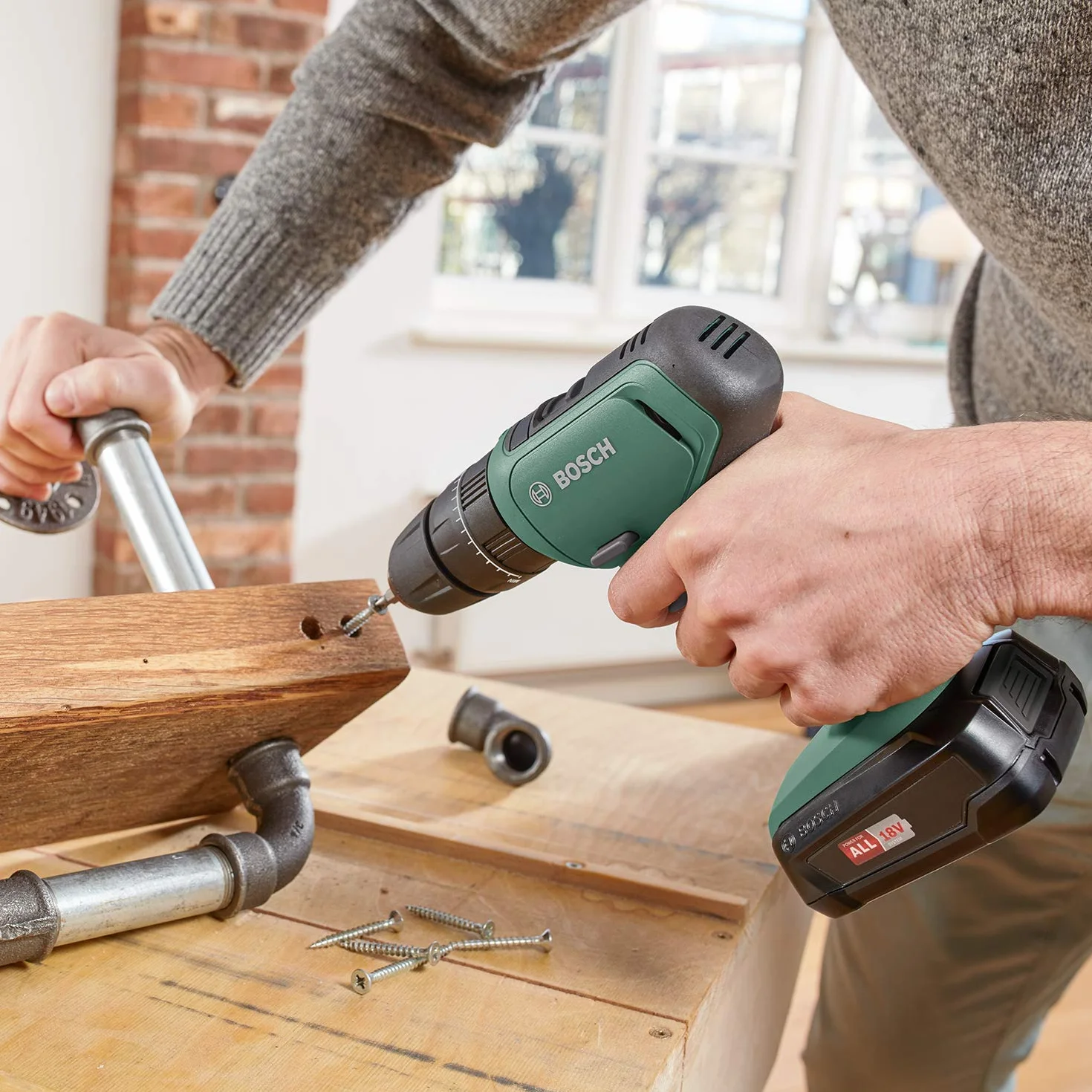 Bosch Akumulatorowa wiertarka Combi UniversalImpact 18 (bez baterii, system 18 V, w opakowaniu kartonowym)