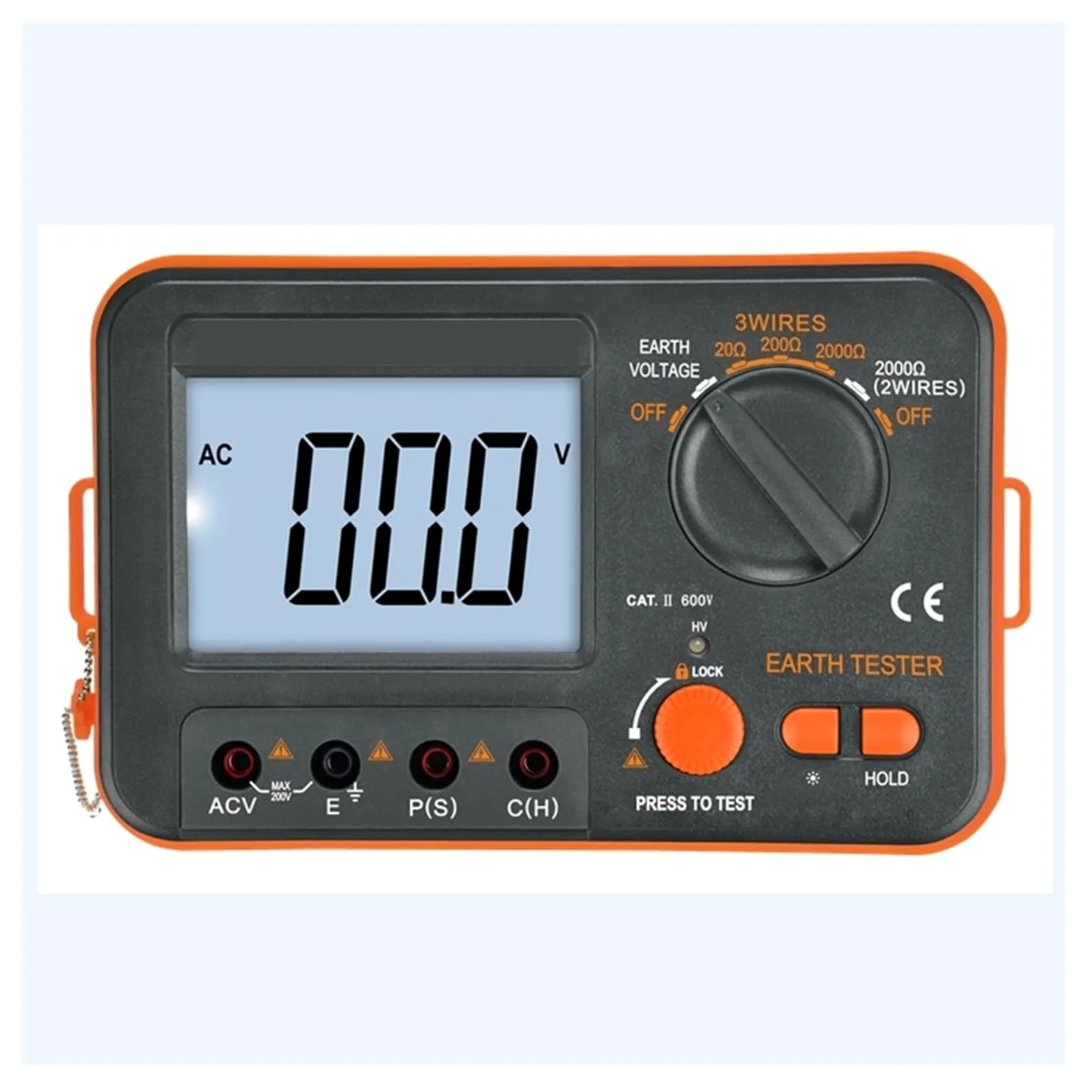Tester rezystancji izolacji Cyfrowy Tester Rezystancji Uziemienia LCD Izolacja Rezystancja Uziemienia Miernik Napięcia Piorunochron Instrument Instrument Elektroniczny tester konserwacji