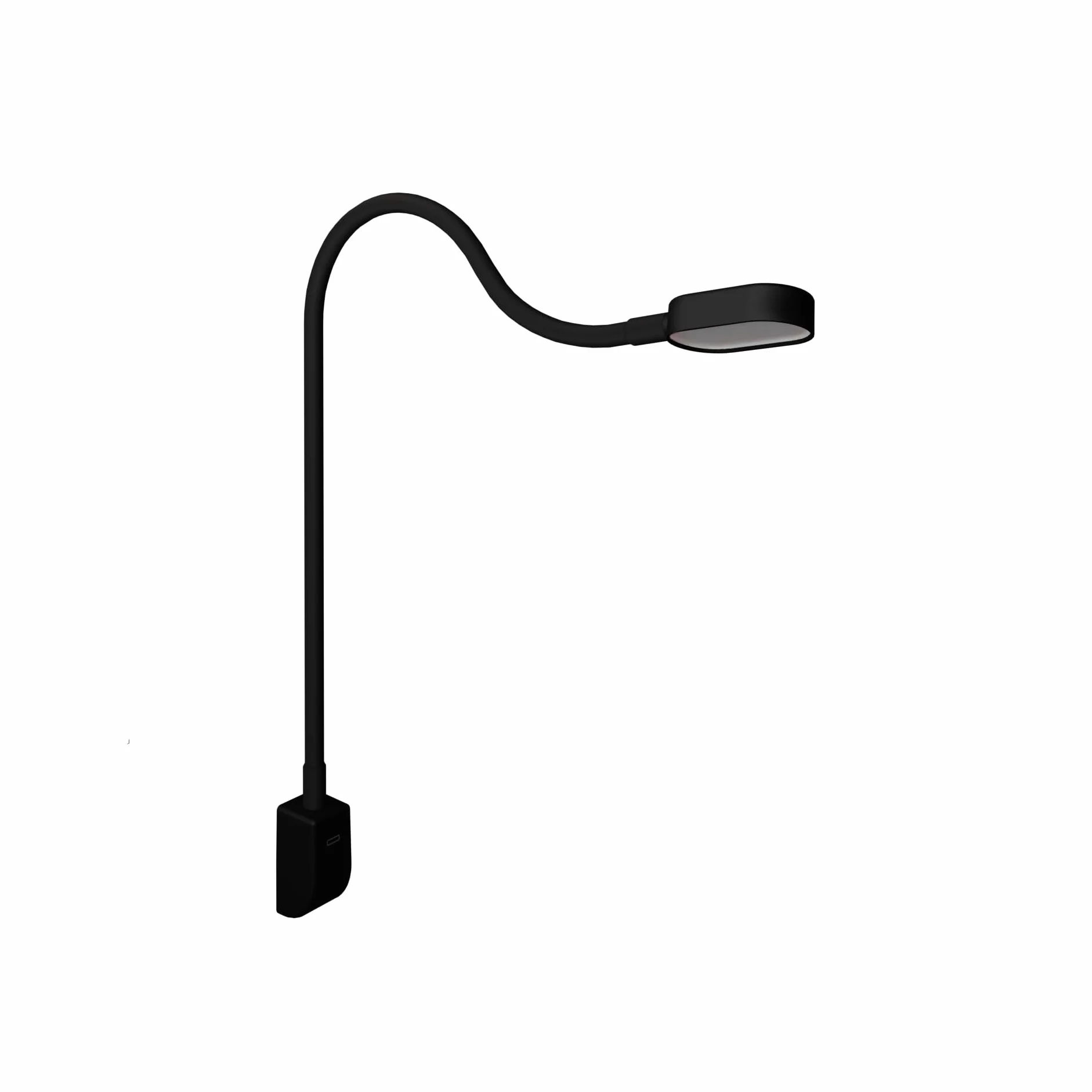 Kalb I Ilios LED lampka nocna/lampka do czytania z USB-C, montaż ścienny i kątowy, elastyczne ramię, możliwość ściemniania, ciepła biel 3000k (1 zestaw czarny)