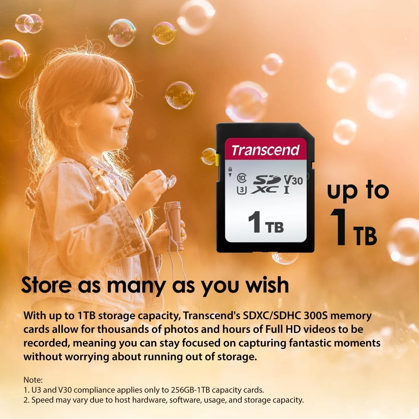 Transcend SDC300S 32GB SD Card UHS-I U1 100/20 MB/s