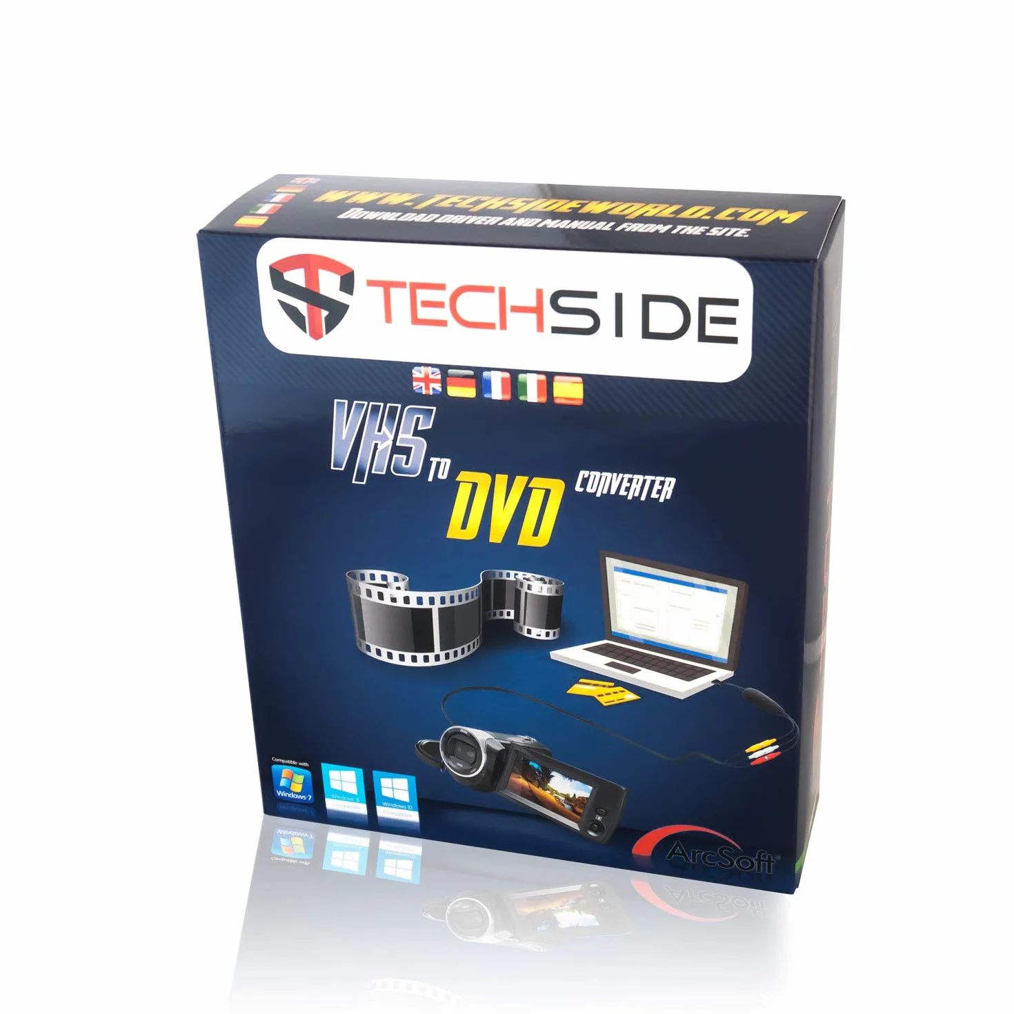 TechSide Video Grabber: konwerter VHS na cyfrowy USB 2.0 SCART RCA karta przechwytywania wideo MP4