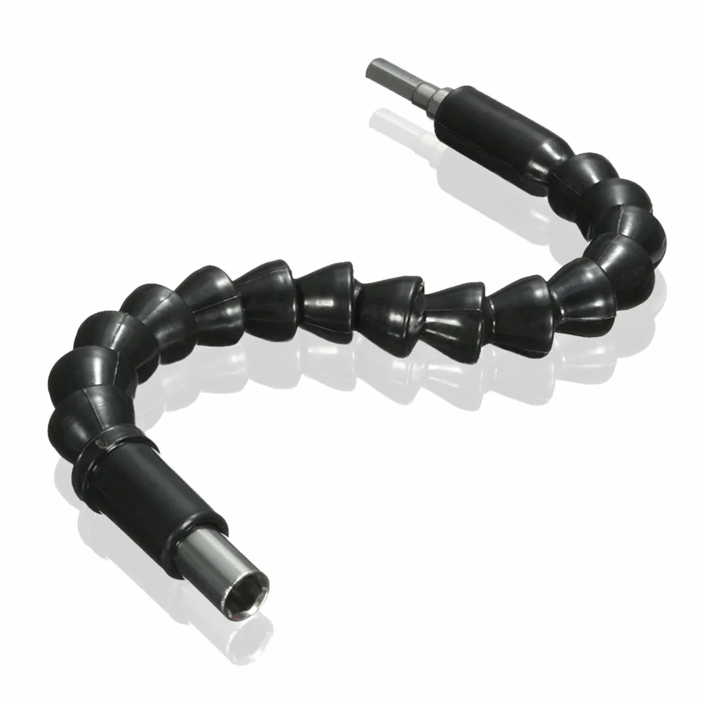 Elastyczne przedłużanie śrubokręt uchwyt wiertła elastyczny adapter wiertarski magnetyczny napęd łączący, końcówka wału: 1/4 cala adapter wiertarki + 1/4 cala magnetyczny przedłużacz wiertła, czarne uniwersalne połączenie wiertarki, adapter