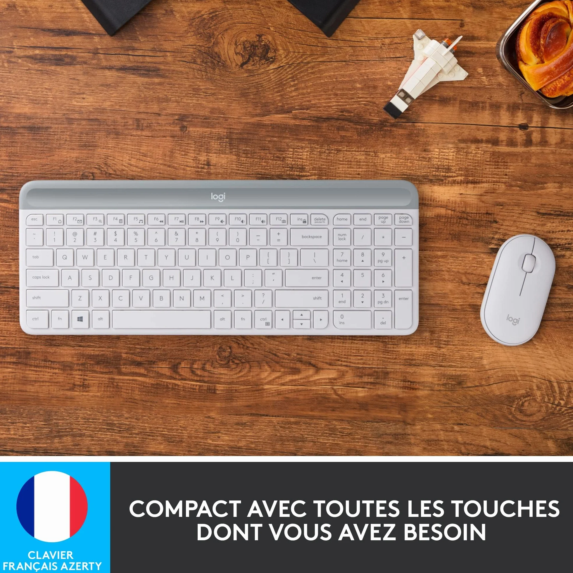 Logitech MK470 Slim Bezprzewodowa klawiatura i mysz Combo FRA AZERTY