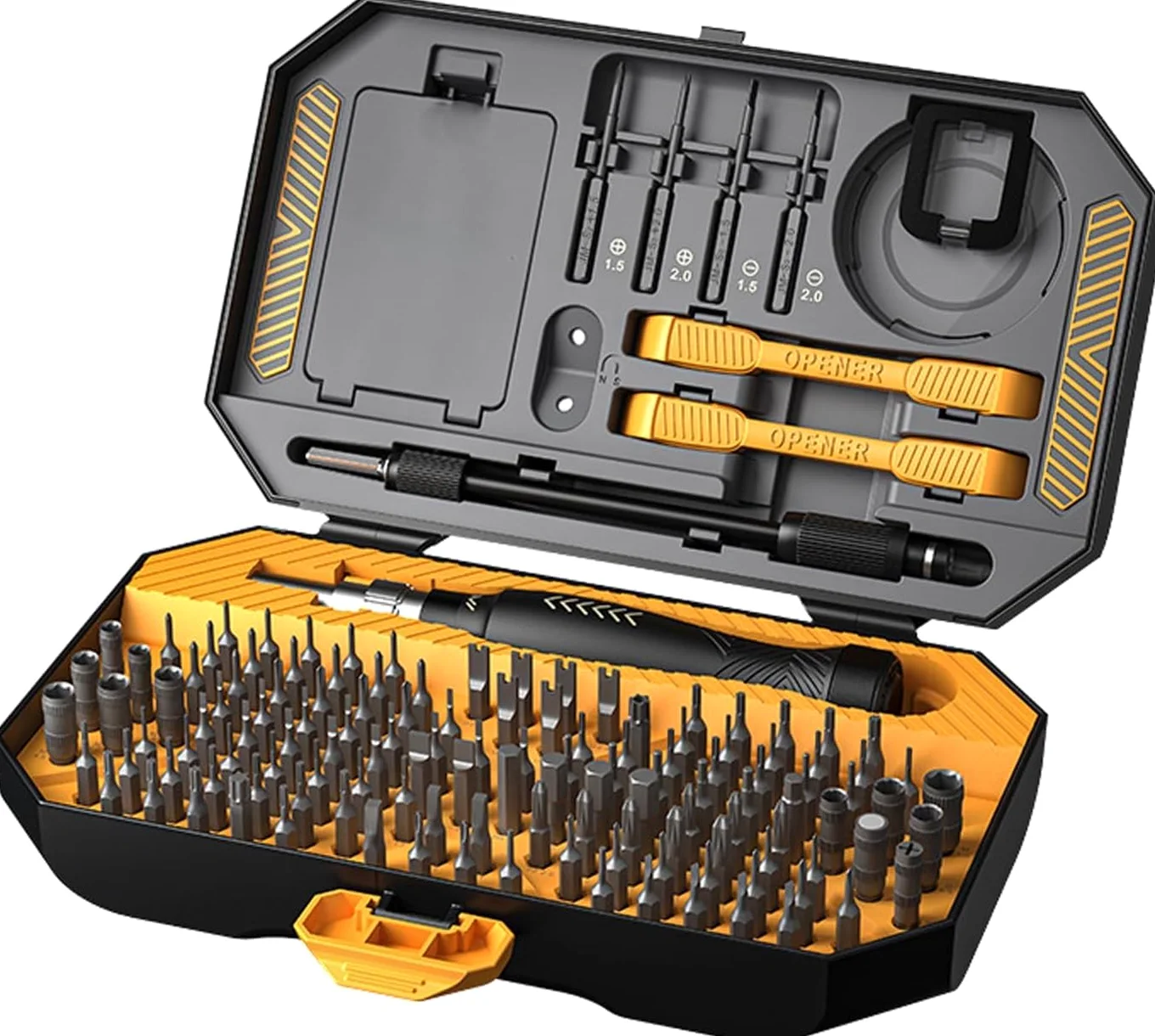 Zestaw wkrętaków magnetycznych, wielofunkcyjny zestaw wkrętaków 145 w 1 z wkrętakiem T5 T6 Torx, profesjonalny zestaw narzędzi do naprawy okularów, telefonów, zegarków, elektów