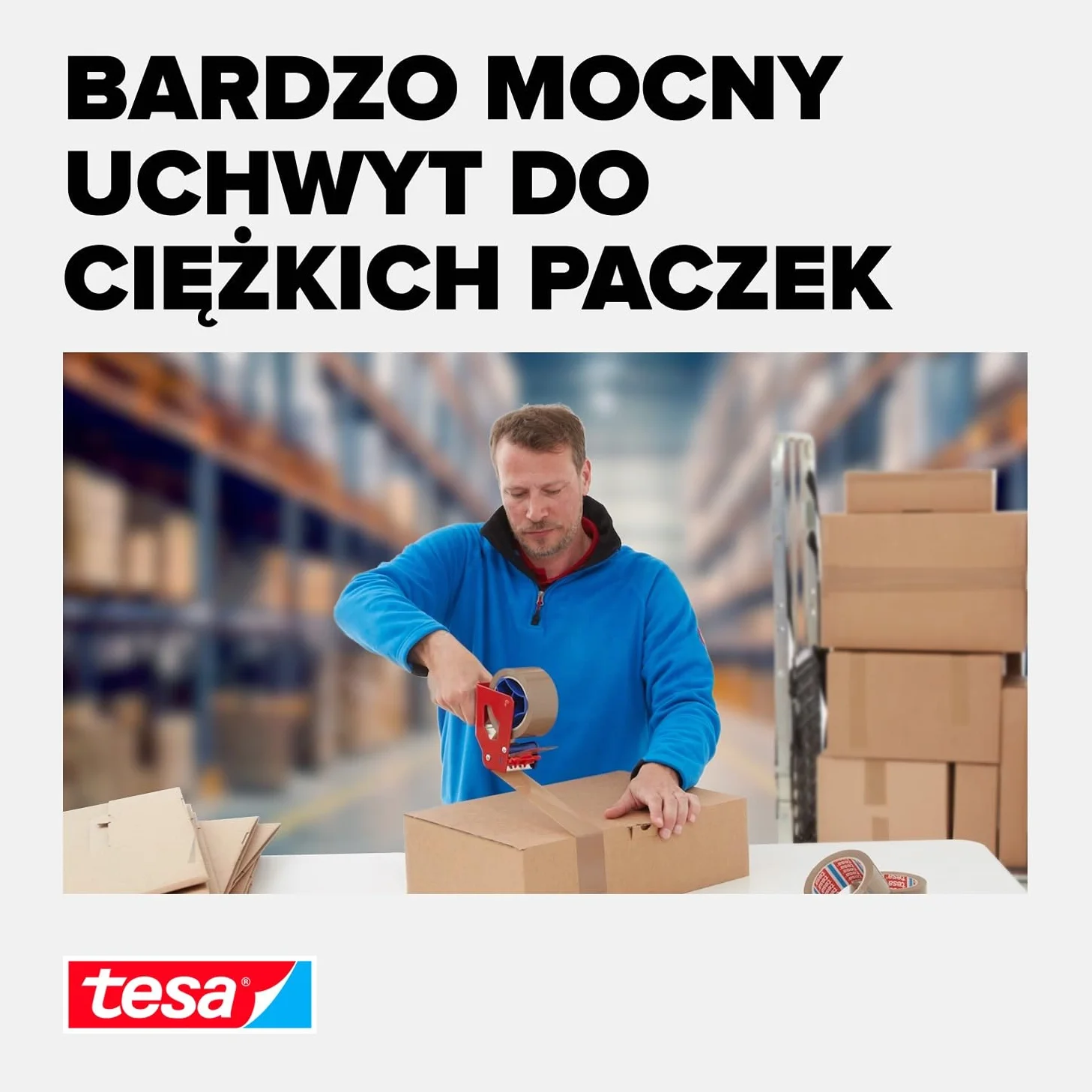 tesapack Solid & Strong Taśma do Pakowania, Samoprzylepna Taśma Pakowa, Ciche Rozwijanie, Dobra Przyczepność, bez Rozpuszczalników, 66 m x 50 mm, Brązowa lub Przezroczysta