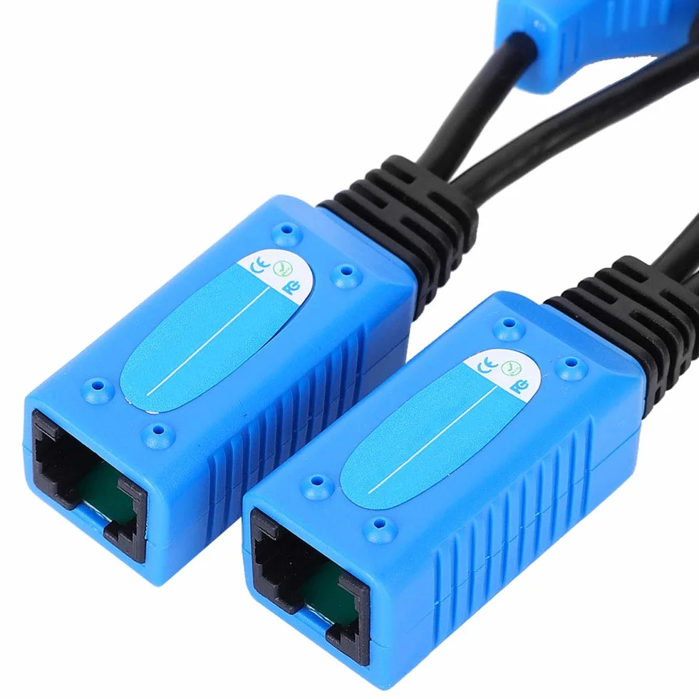 Rozdzielacz Poe 2 szt. Rozdzielacz Rj45 Combiner Złącza Adaptera Poe Zestaw Kabli Zasilających Złącza Kabli Poe