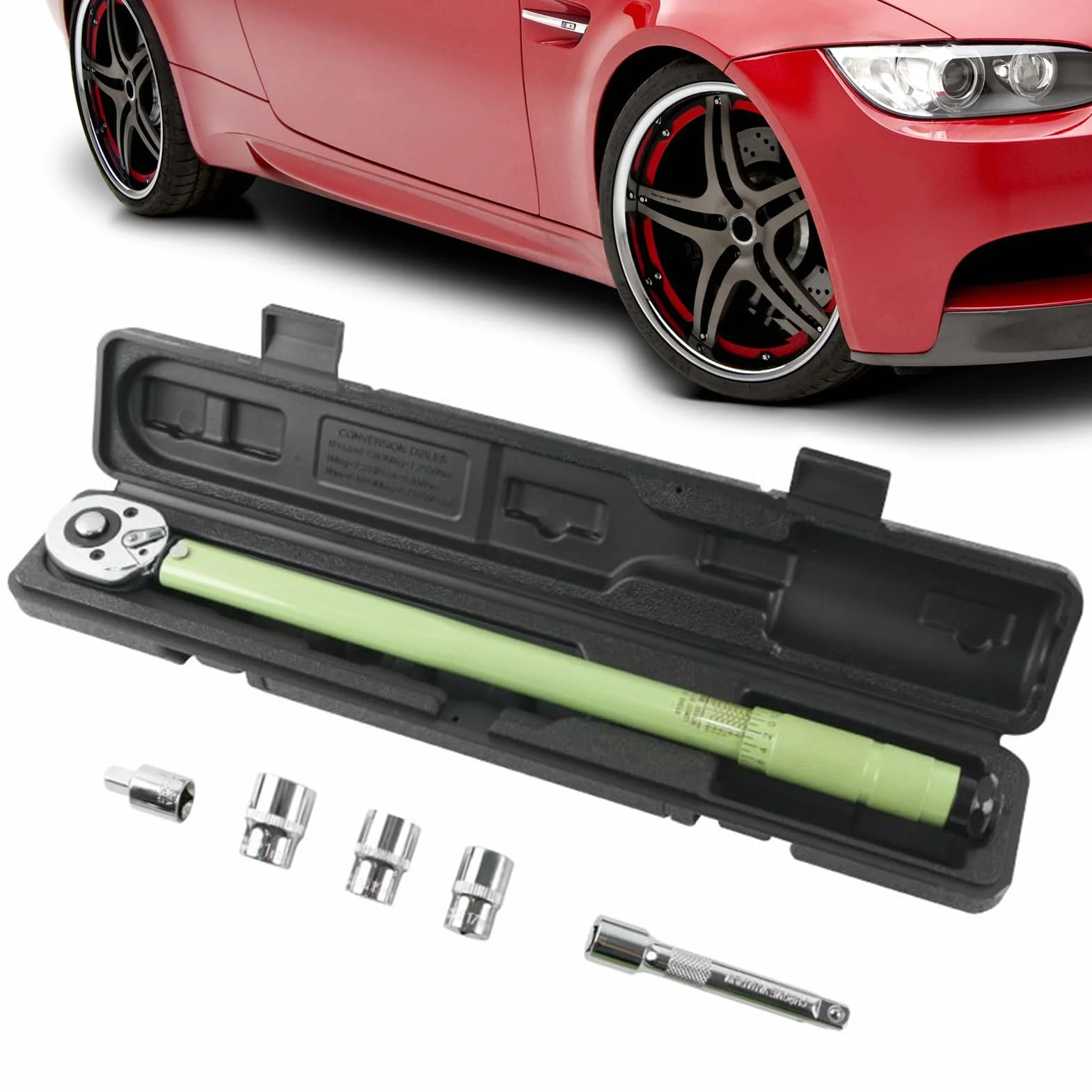 Klucz Dynamometryczny Do Kół 1/2 Duży Klucz Dynamometryczny Do Pojazdów | Precyzyjne Narzędzie Warsztatowe Do Pojazdów Motocykli Maszyn Rowerów