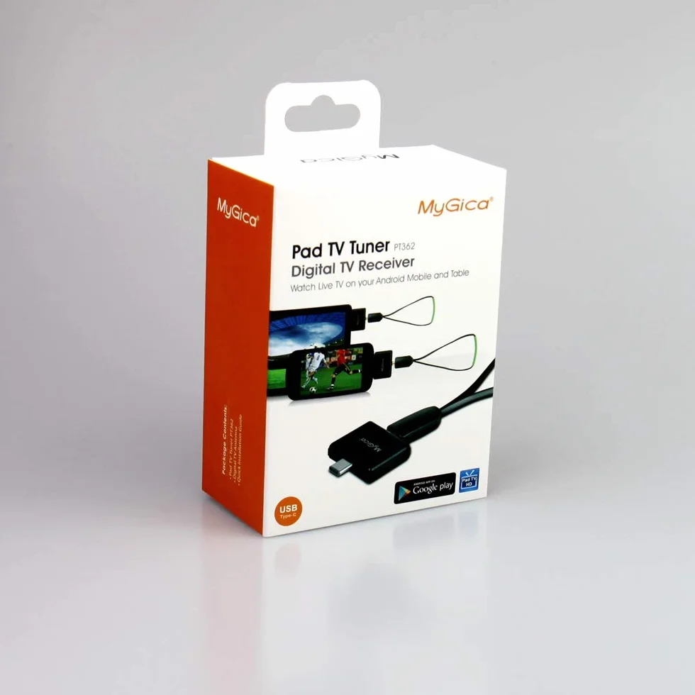 MyGica DVB-T2/T Mini USB TV Stick Tuner do smartfonów Android FULL HD H.265/H.264 EPG Freeview