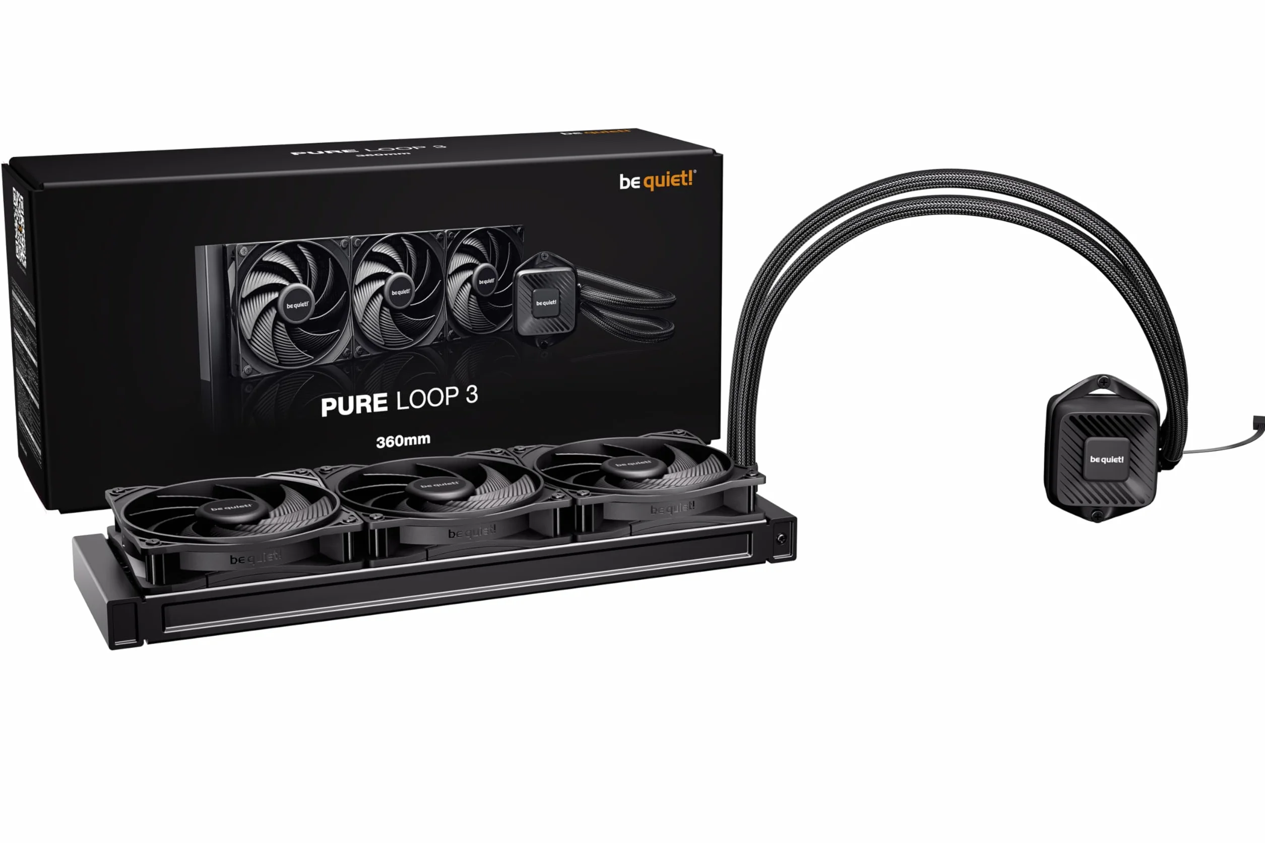 be quiet! Pure Loop 3 360 mm chłodzenie wodne All-in-One, 3 x wentylator Pure Wings 3 120 mm PWM, cicha pompa