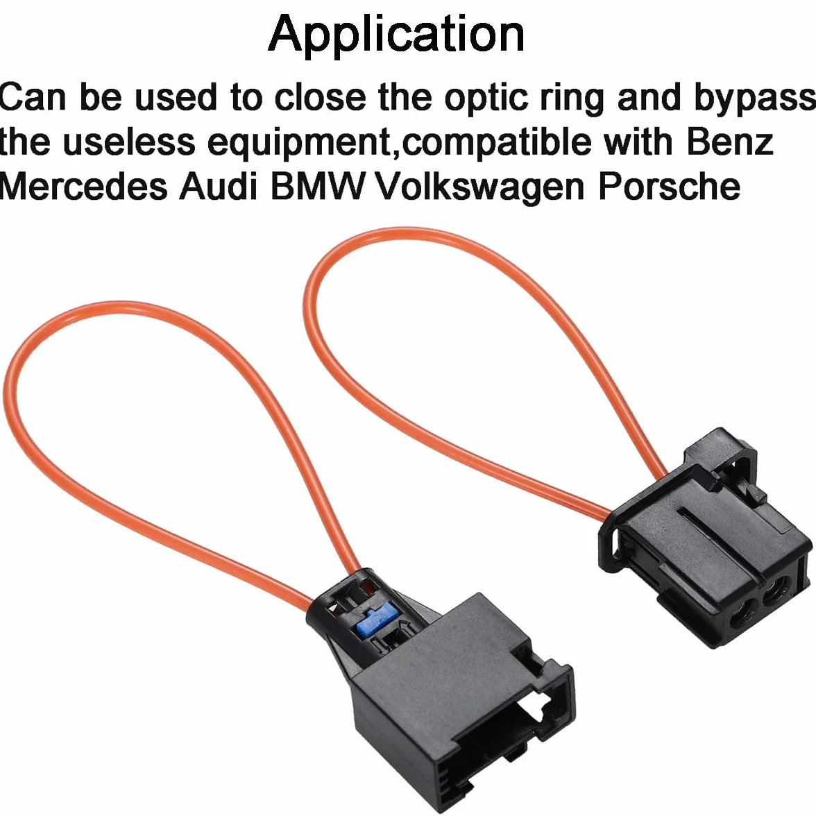 Greluma 2 sztuk MOST Adapter światłowodowy kabel optyczny złącze przewodu optycznego obejścia i narzędzie diagnostyczne adapter męski do samochodu