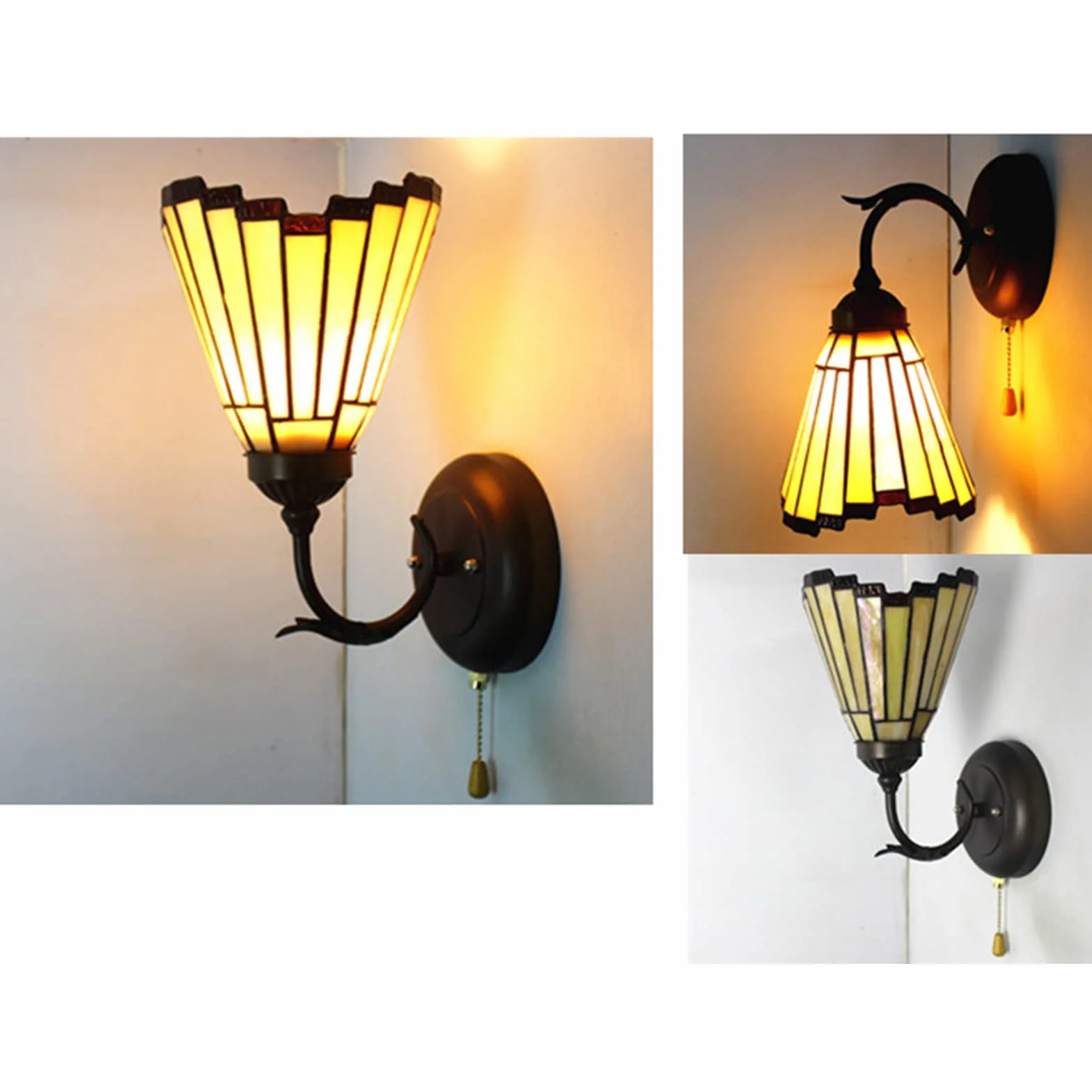 Lampy Ścienne, Kreatywne Lampy Nocne W Stylu Tiffany Ręcznie Robione Witraże Home Dekoracyjne ForSypialnia, Oświetlenie Wewnętrzne