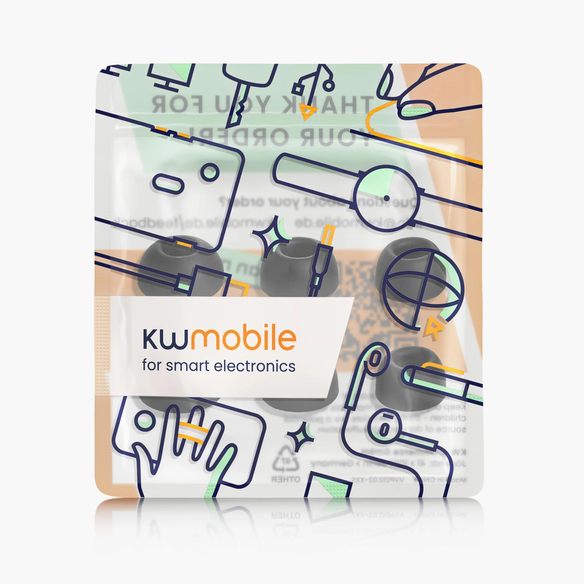 kwmobile Silikonowe wkładki douszne do CMF by Nothing Buds Pro 2 – 3 rozmiary