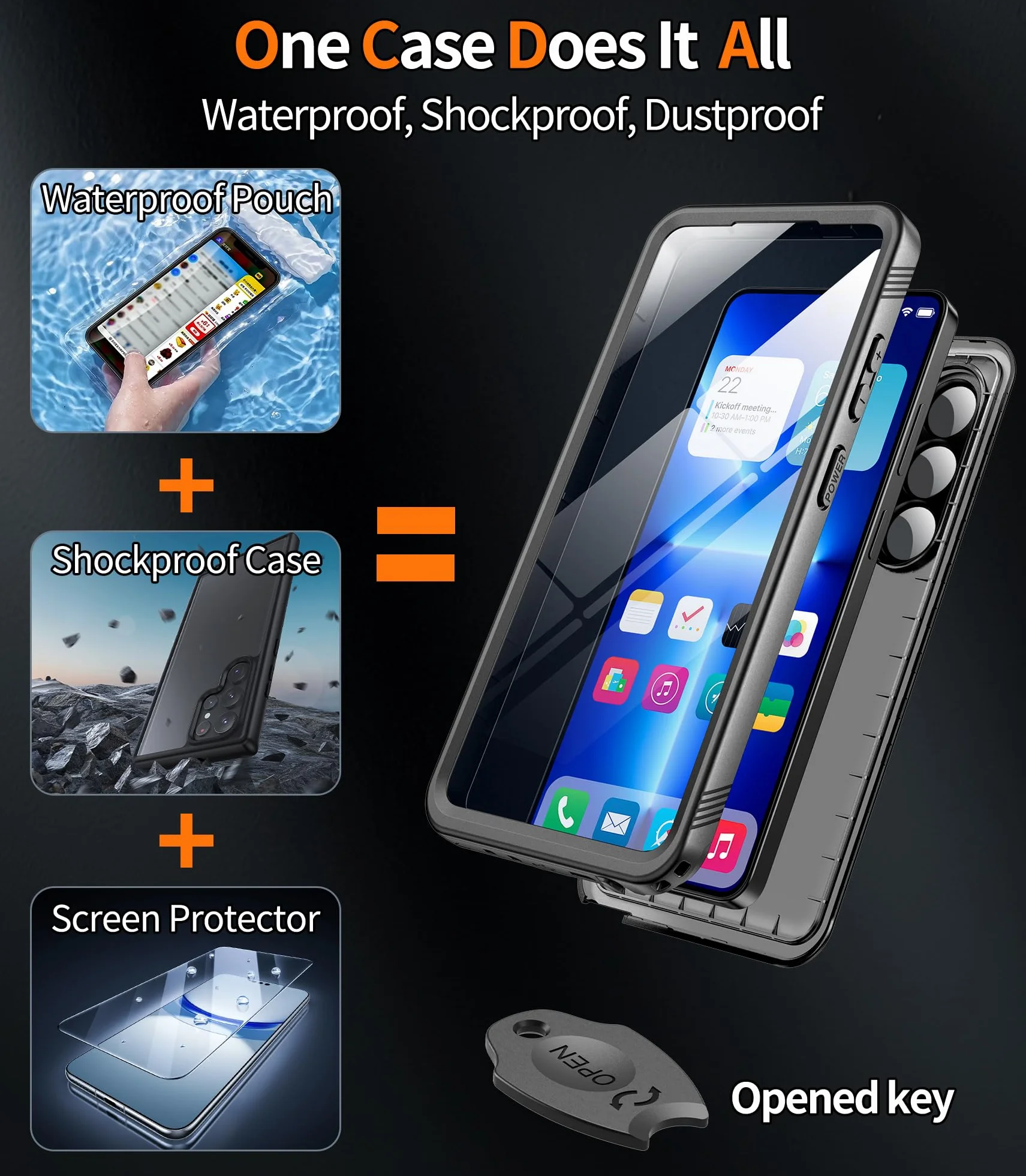 Cozycase Etui do iPhone 11 Wodoszczelne, Odporny na Upadki z 2m, Wojskowy Ochrony