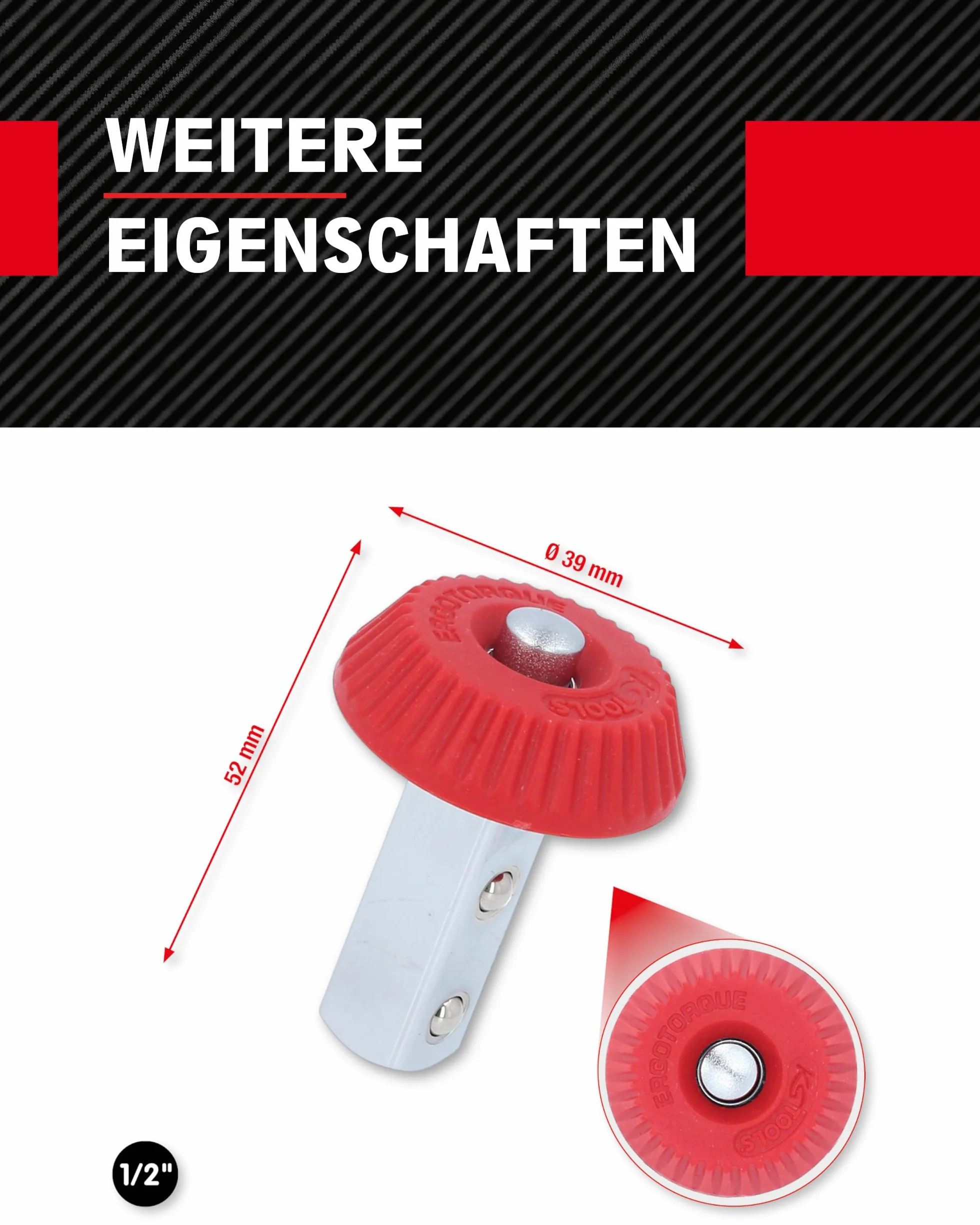 KS Tools 516.1448 1/2" Obrotowa końcówka kwadratowa