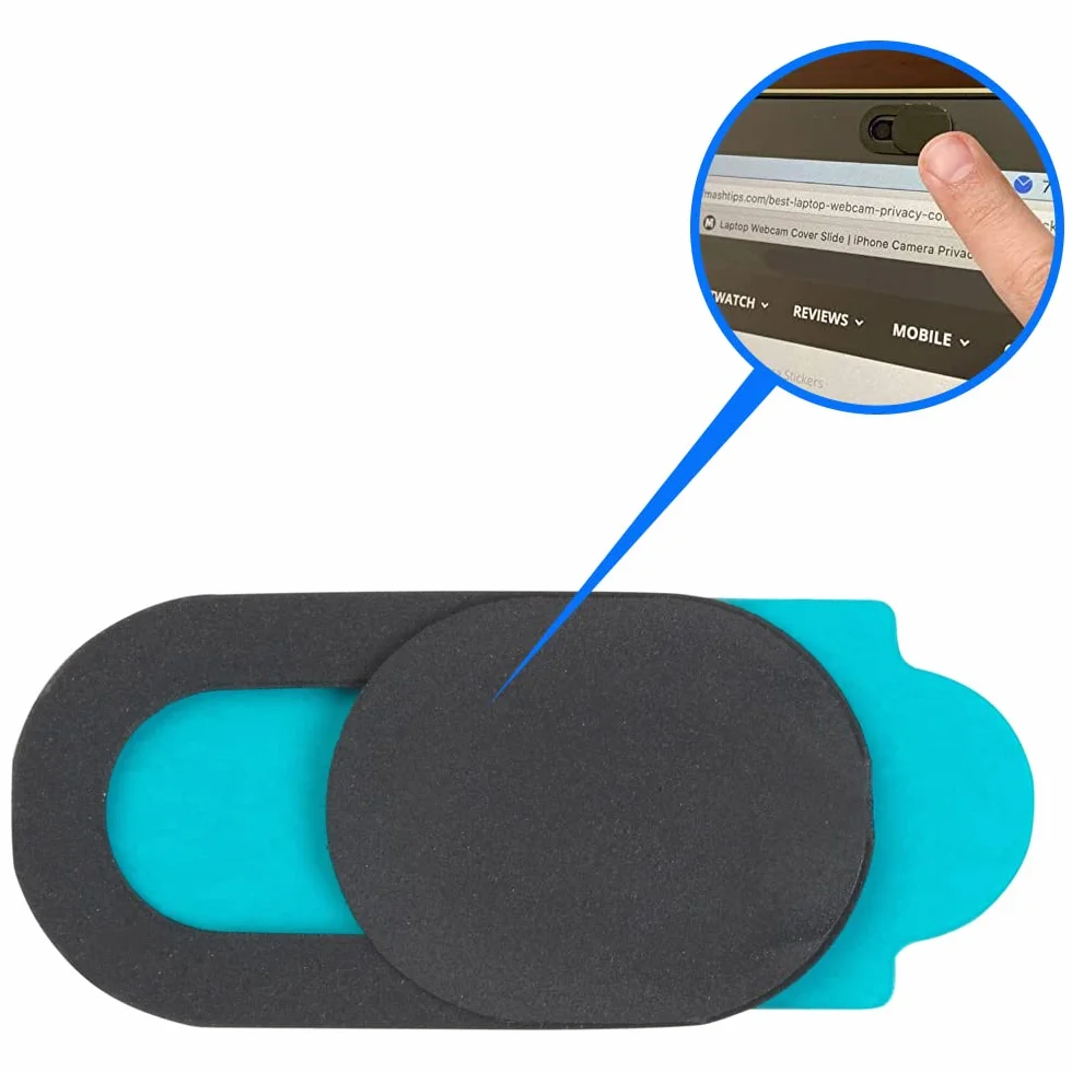 MMOBIEL Okładka kamery internetowej Universal do laptopa Ochrona ochrony prywatności Ultra-cienki 0,5 mm kompatybilna z każdym laptopem/MacBook/Tablet/iPad/iPhone-Black